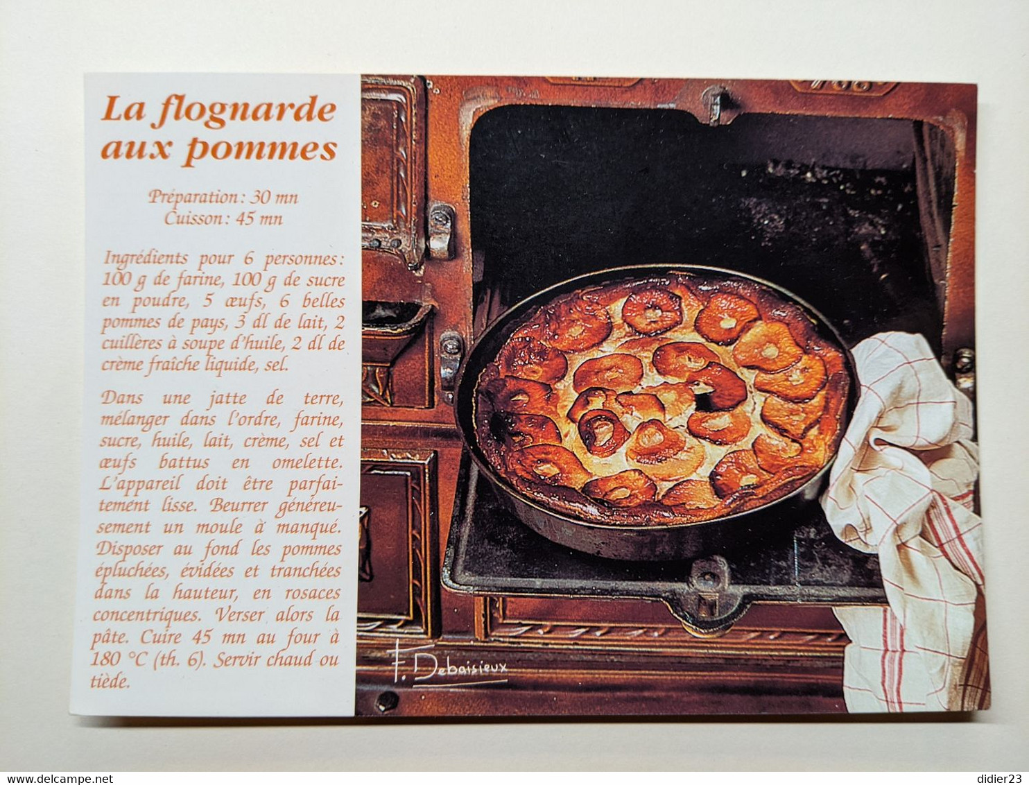 RECETTE DE CUISINE  PHOTOGRAPHE DEBAISIEUX - Recettes (cuisine)