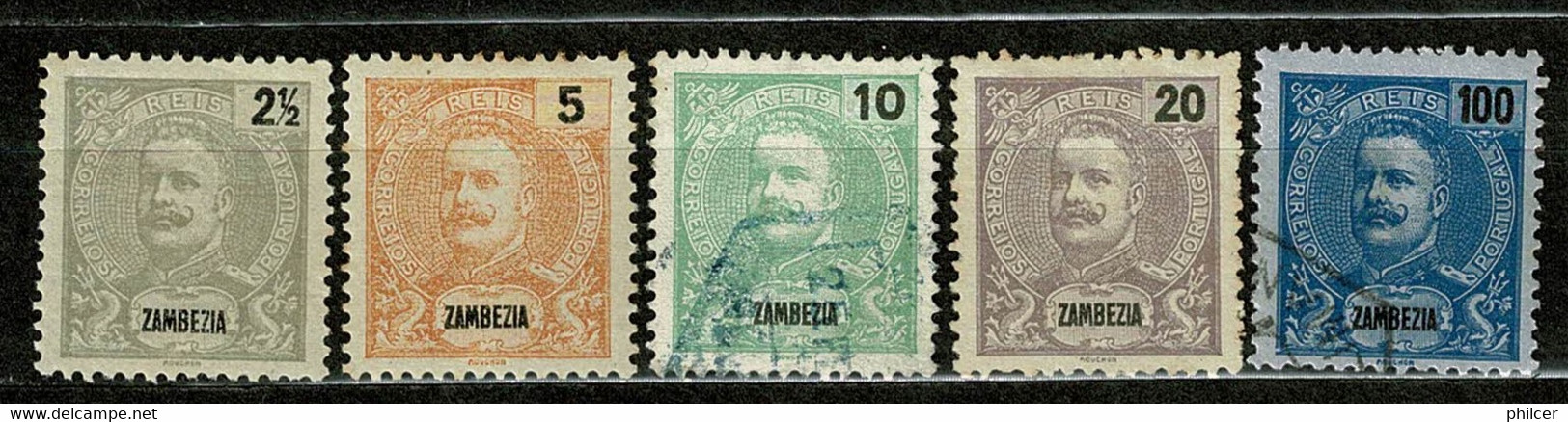 Zambézia, 1898/901, # 14/6, 18, 23, MNG And Used - Zambèze