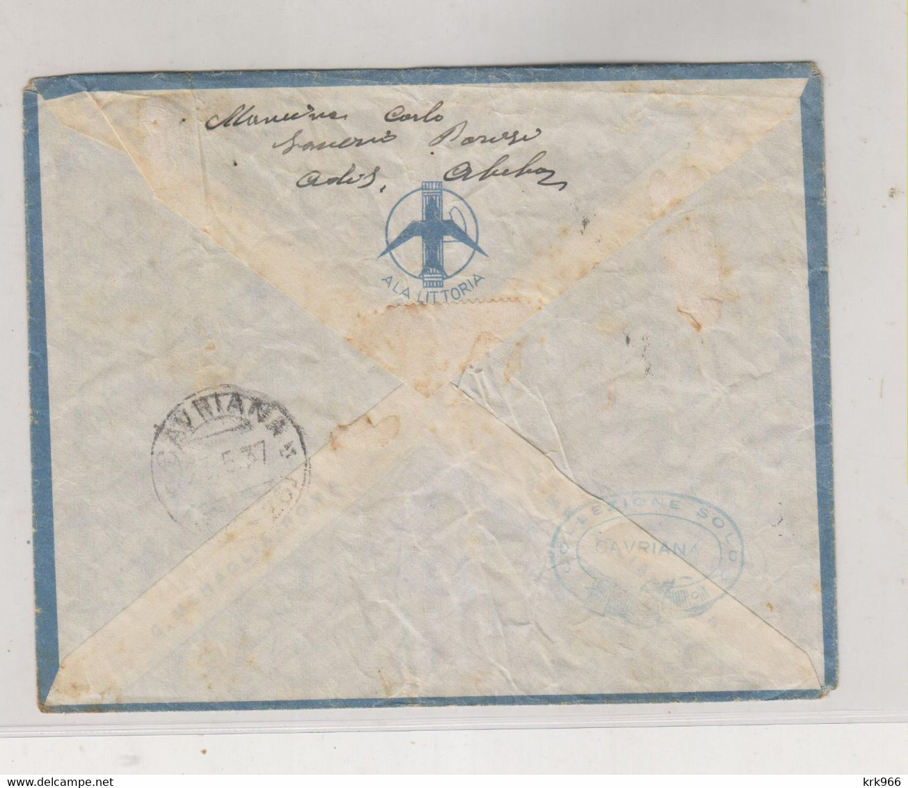 ITALY ETHIOPIA 1937 Nice Airmail Cover - Ethiopia