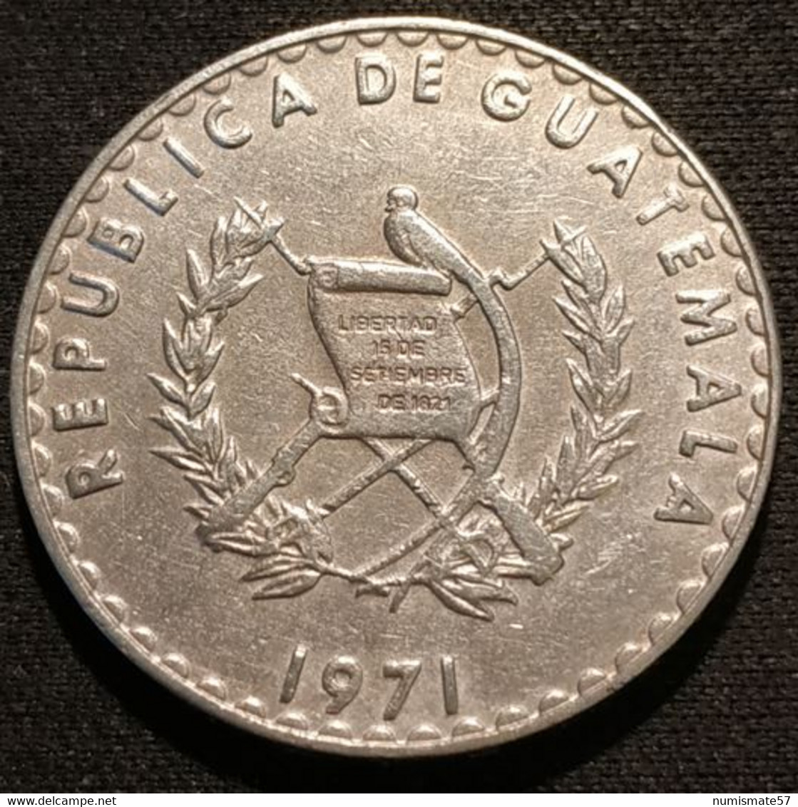 GUATEMALA - 25 CENTAVOS 1971 - KM 272 - Guatemala