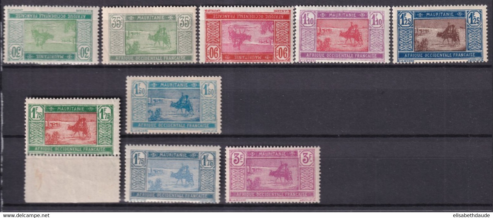 MAURITANIE - 1928 - SERIE COMPLETE - YVERT N° 57/61 ** MNH ! 2 PETITES VALEURS (57+58) * MLH - COTE = 51.5 EUR. - - Nuovi