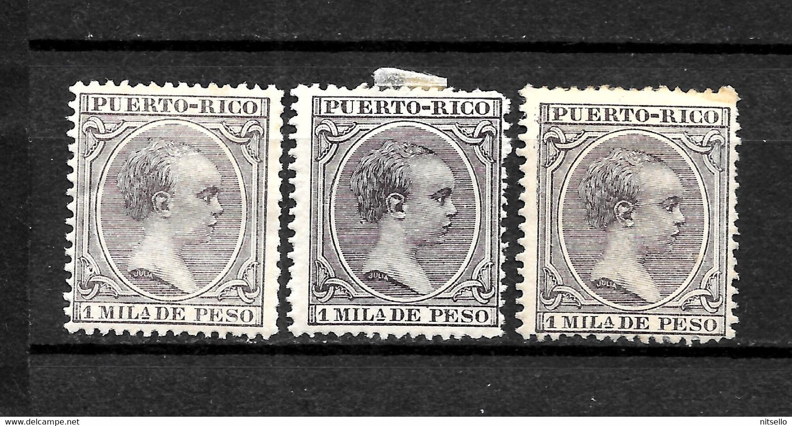 LOTE 2174 A  /// (C015)  PUERTO RICO 1891  EDIFIL Nº: 87 *MH VARIEDAD DE COLOR ¡¡¡ OFERTA - LIQUIDATION - JE LIQUIDE !!! - Puerto Rico