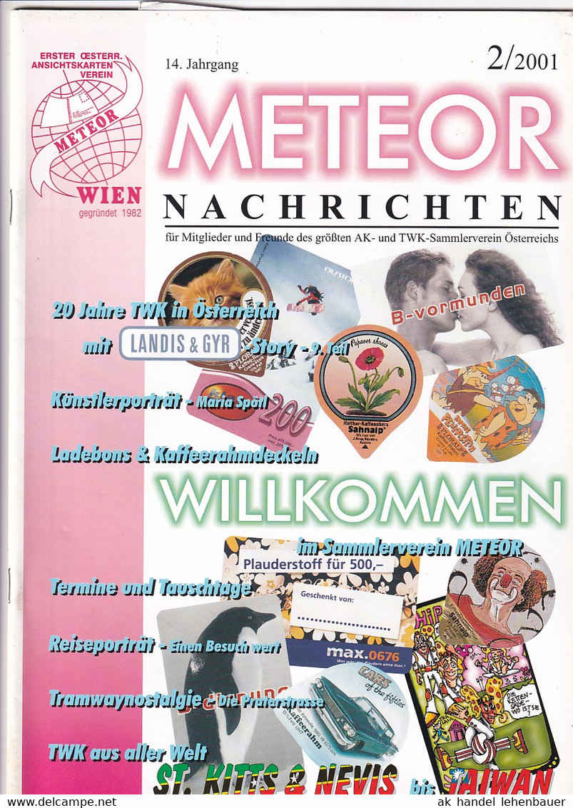 Meteor Nachrichten Wien AK Sammlerverein Jg. 14 Ausg. 2/2001 Landis & Gyr - Hobby & Verzamelen