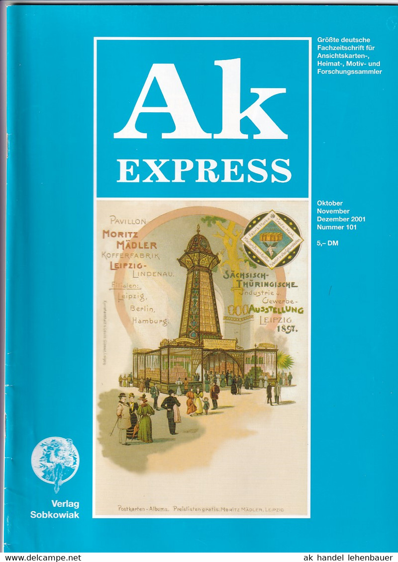 Ak Express Fachzeitschrift Für Ansichtskarten Zeitschrift Nr. 101 2001 - Loisirs & Collections