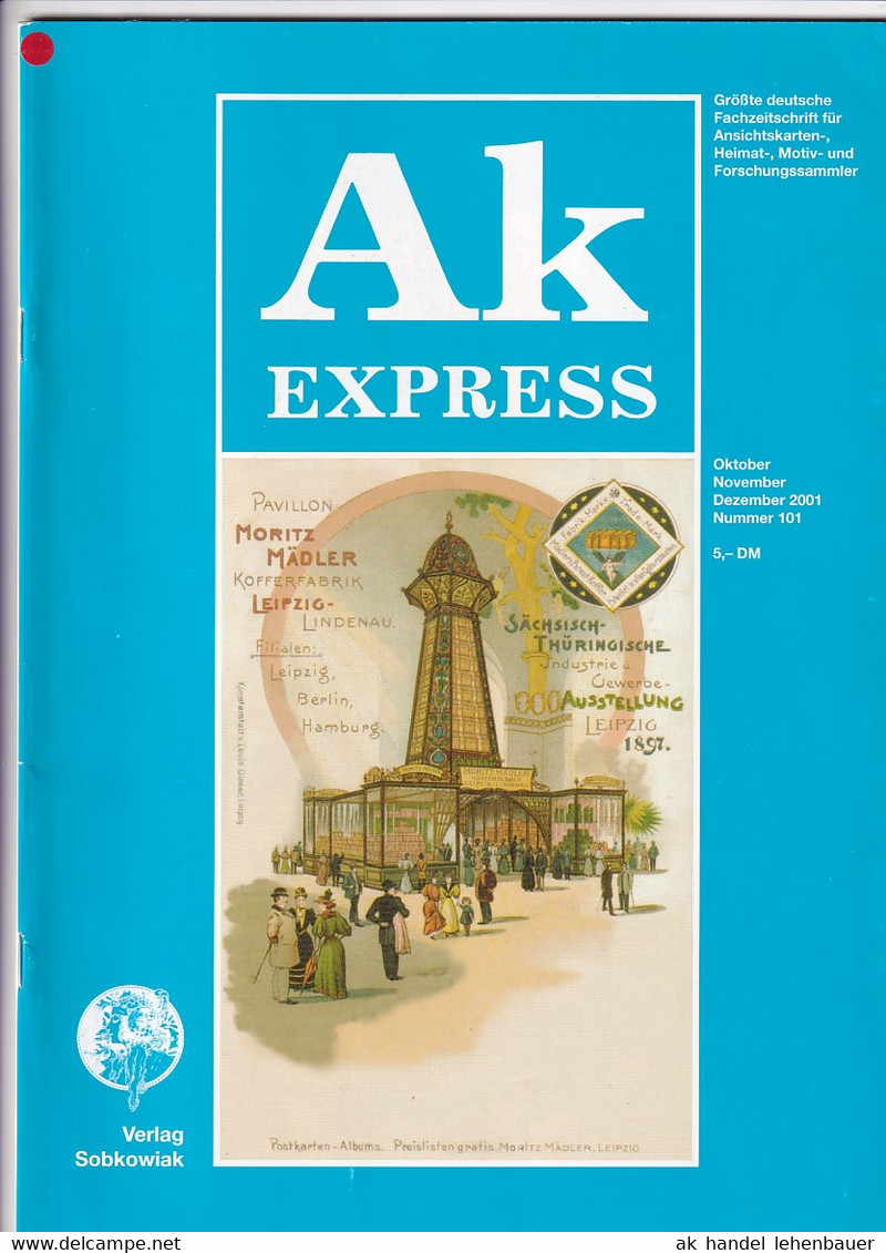 Ak Express Fachzeitschrift Für Ansichtskarten Zeitschrift Nr. 101 2001 - Loisirs & Collections