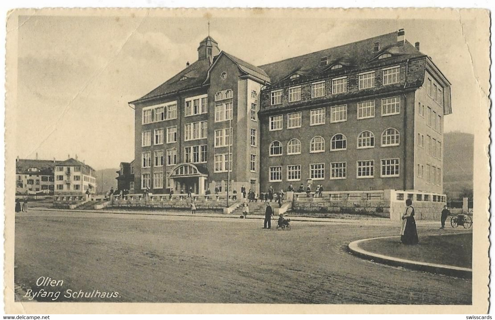 OLTEN: Byfang Schulhaus Animiert 1917 - Olten