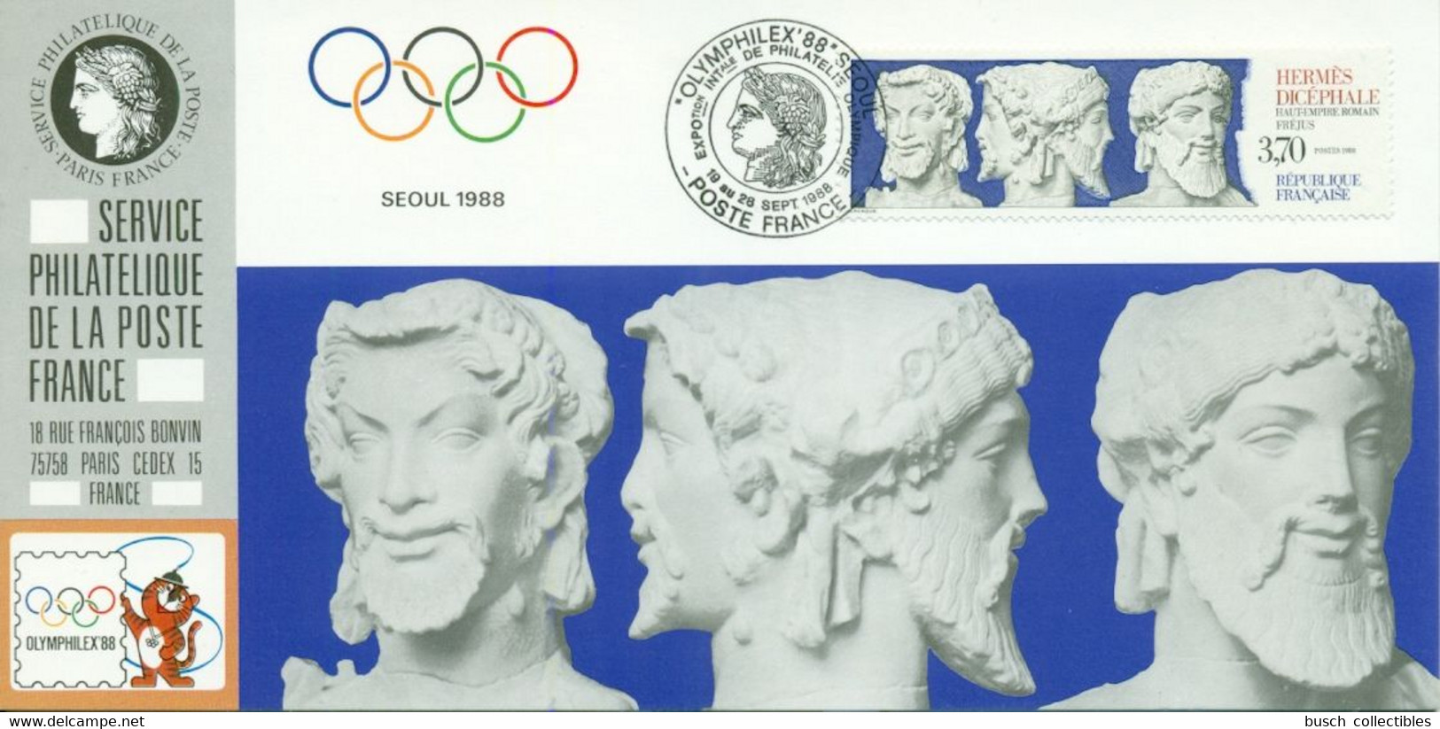 049 Carte Officielle Exposition Internationale Exhibition Seoul 1988 FDC France Olymphilex Jeux Olymiques Olympic Games - Ete 1988: Séoul