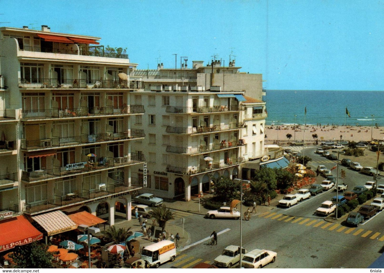 9726 CANET Saint Nazaire Avenue De La Méditerranée (voitures)  (1973) (recto-verso) 66 Pyrénées Orientales - Canet En Roussillon