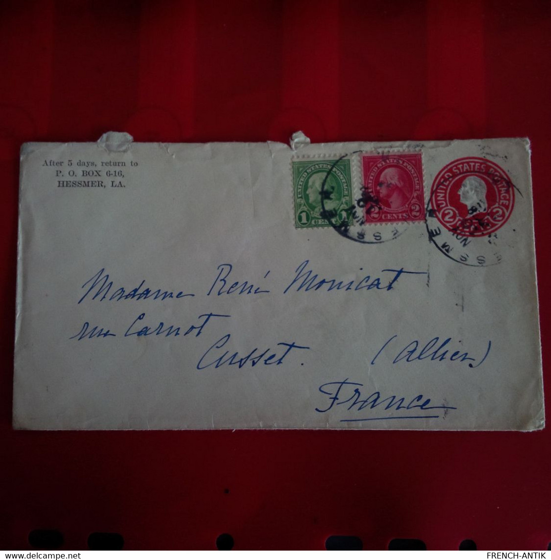 LETTRE HESSMER POUR CUSSET ALLIER - Storia Postale