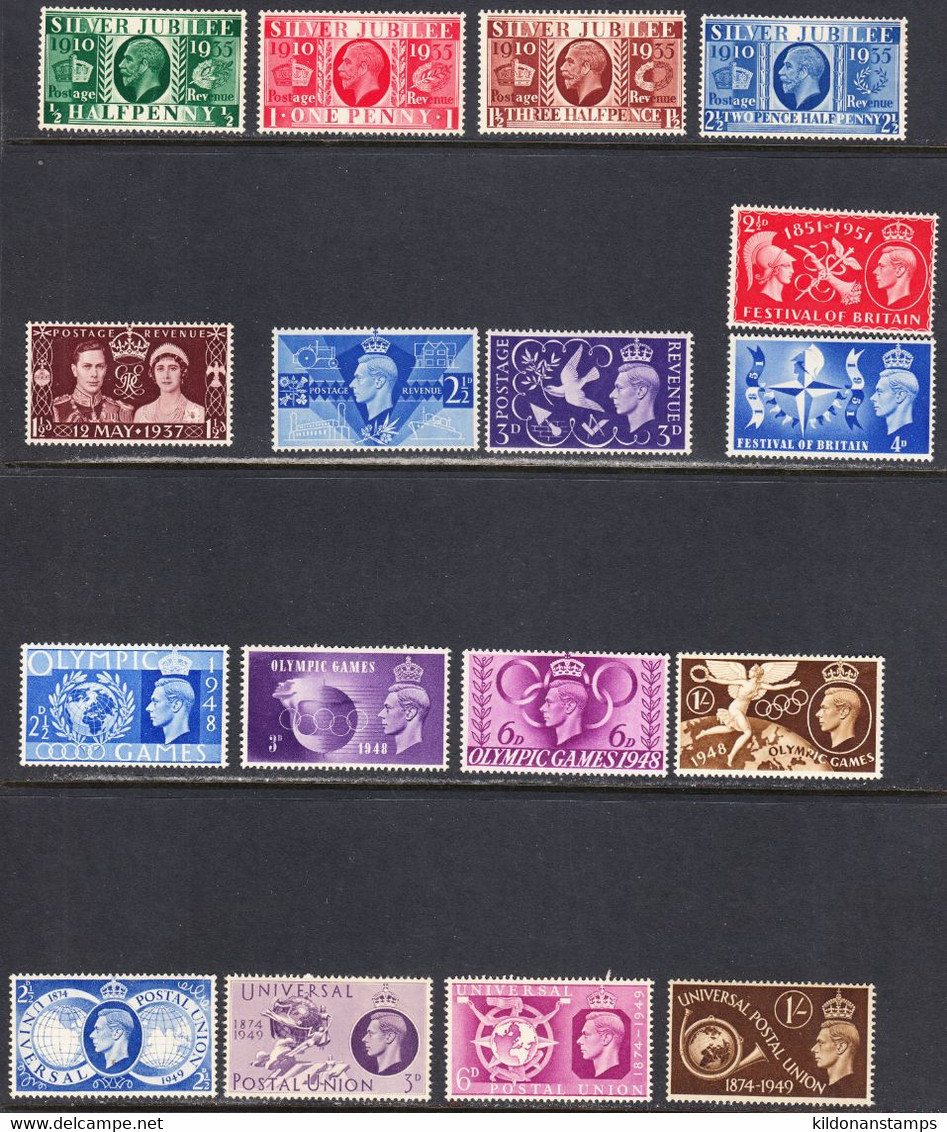 Great Britain 1935-51 Mint No Hinge/mounted, See Notes, Sc# ,SG 453-456,461,491-492,495-502,513-514 - Ongebruikt