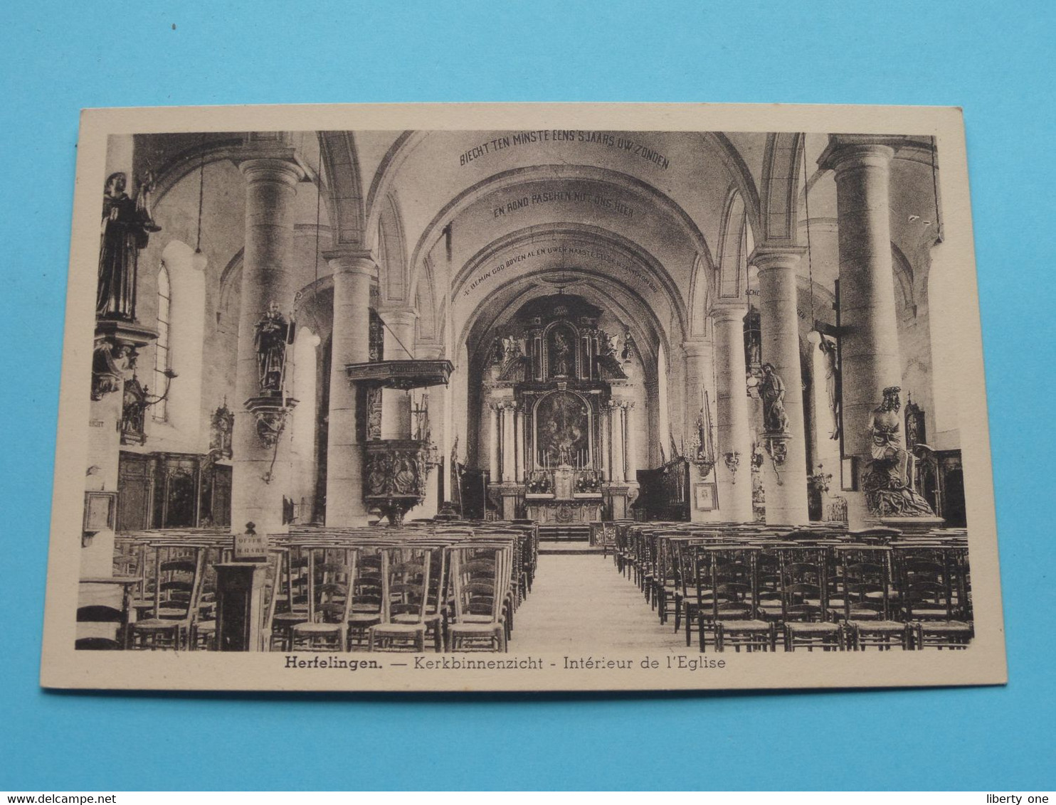 HERFELINGEN - Kerkbinnenzicht / Interieur De L'Eglise ( Edit. Vansnick ) Anno 19?? ( Zie/voir Scans ) ! - Herne