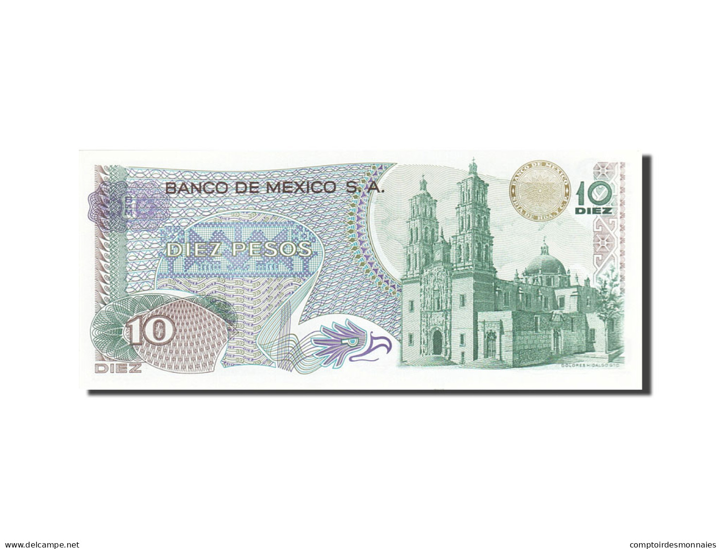 Billet, Mexique, 10 Pesos, 1969-1974, 1977-02-18, KM:63i, SPL - Mexico