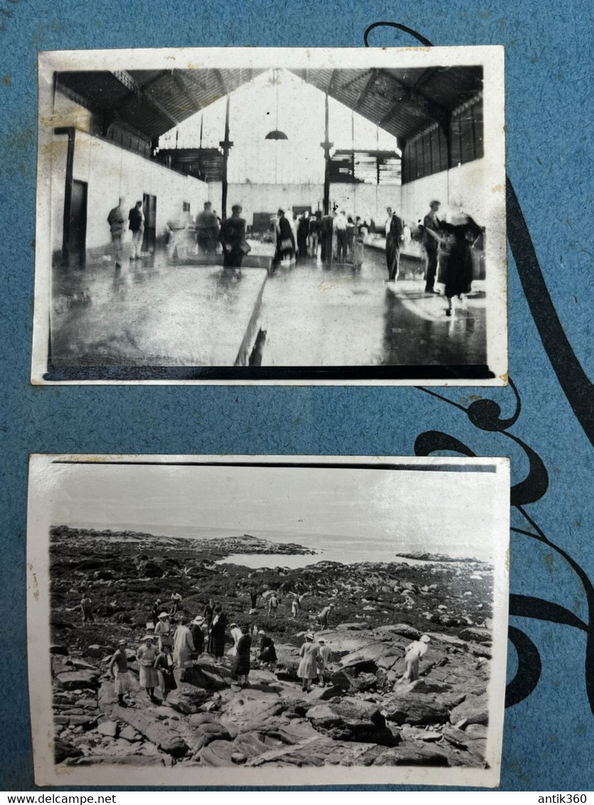 Lot De 9 Photos Sortie Scolaire Ecole Publique De Longué Jumelles à Saint Nazaire Le Croisic La Baule... En 1937 - Autres & Non Classés