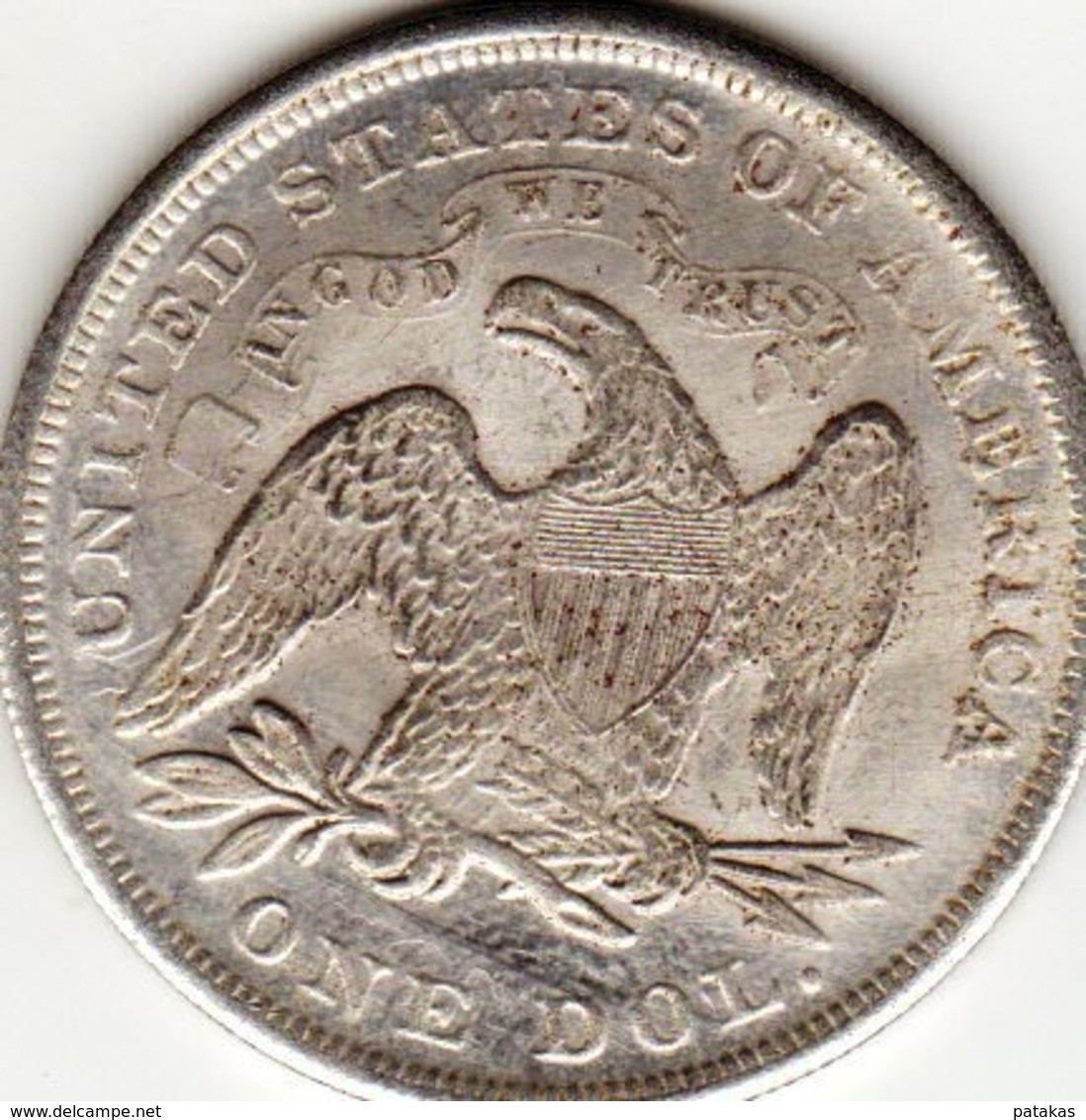 1 Dollar 1877 Fausse Pièce Aspect Argent Mais Aimantable - 1873-1885: Trade Dollars (Dollar De Commerce)