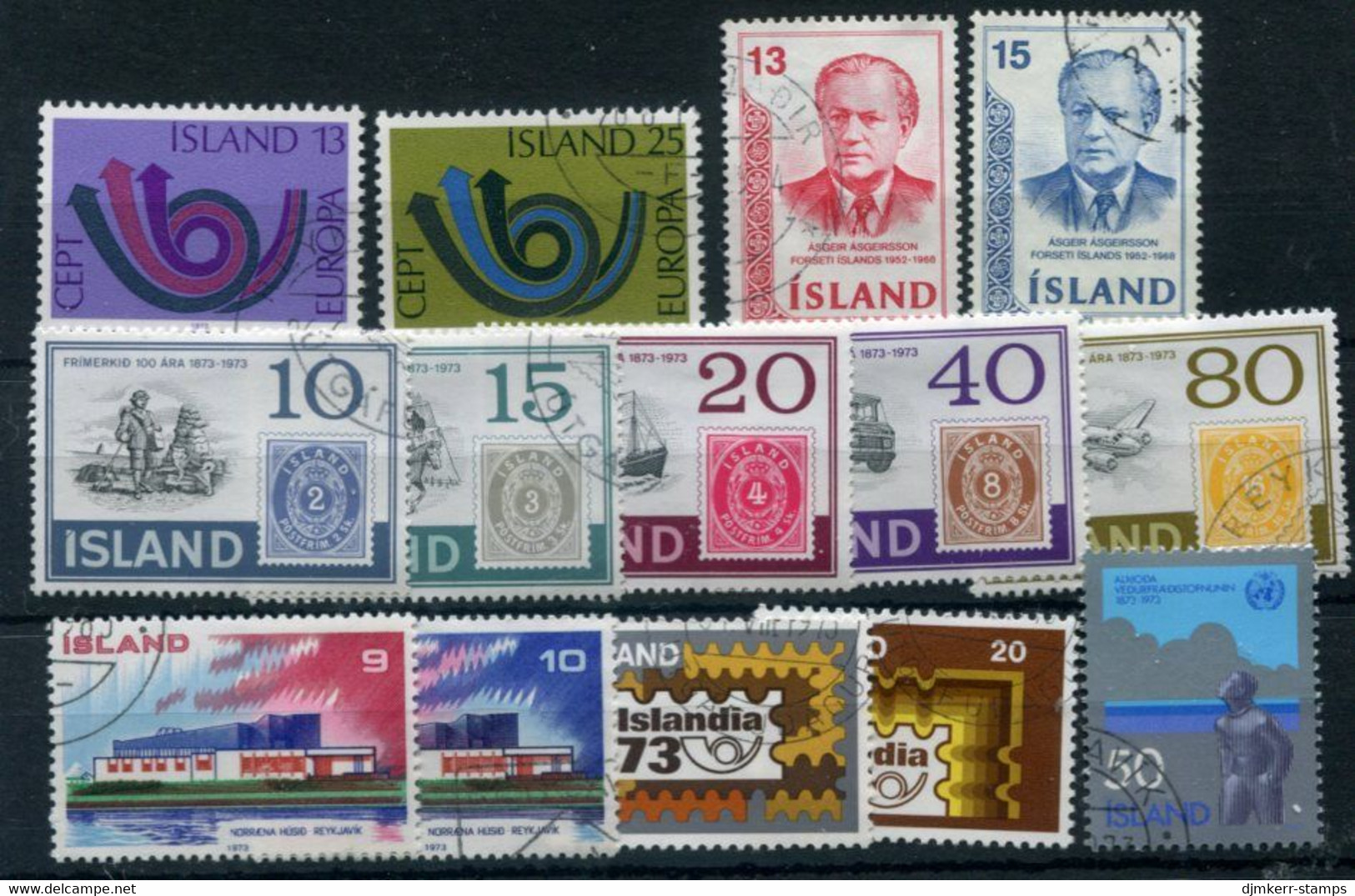 ICELAND 1973 Complete Issues Used.  Michel 471-484 - Gebruikt