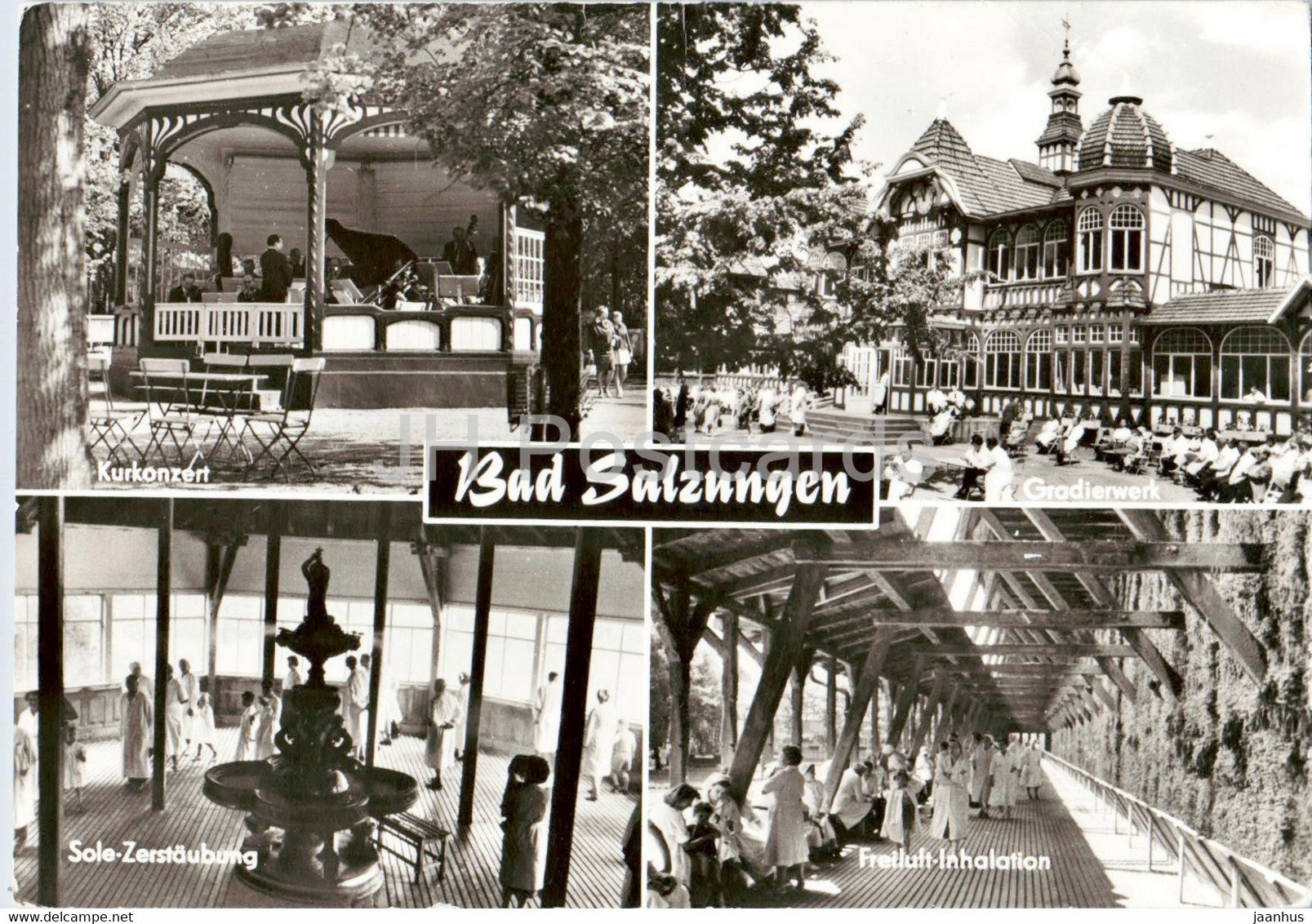 Bad Salzungen - Kurkonzert - Gradierwerk - Sole Zerstaubung - Freiluft Inhalation - Old Postcard - Germany DDR - Unused - Bad Salzungen