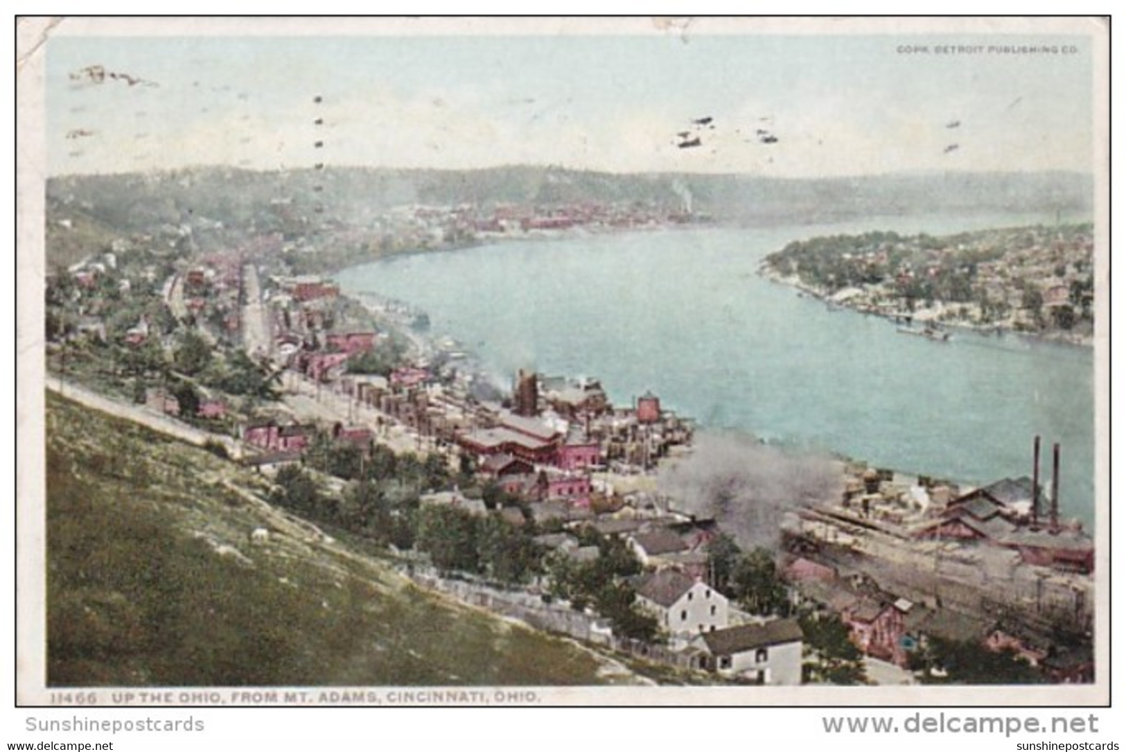 Ohio Cincinnati Looking Up The Ohio River From Mt Adams 1911 Detroit Publishing - Cincinnati