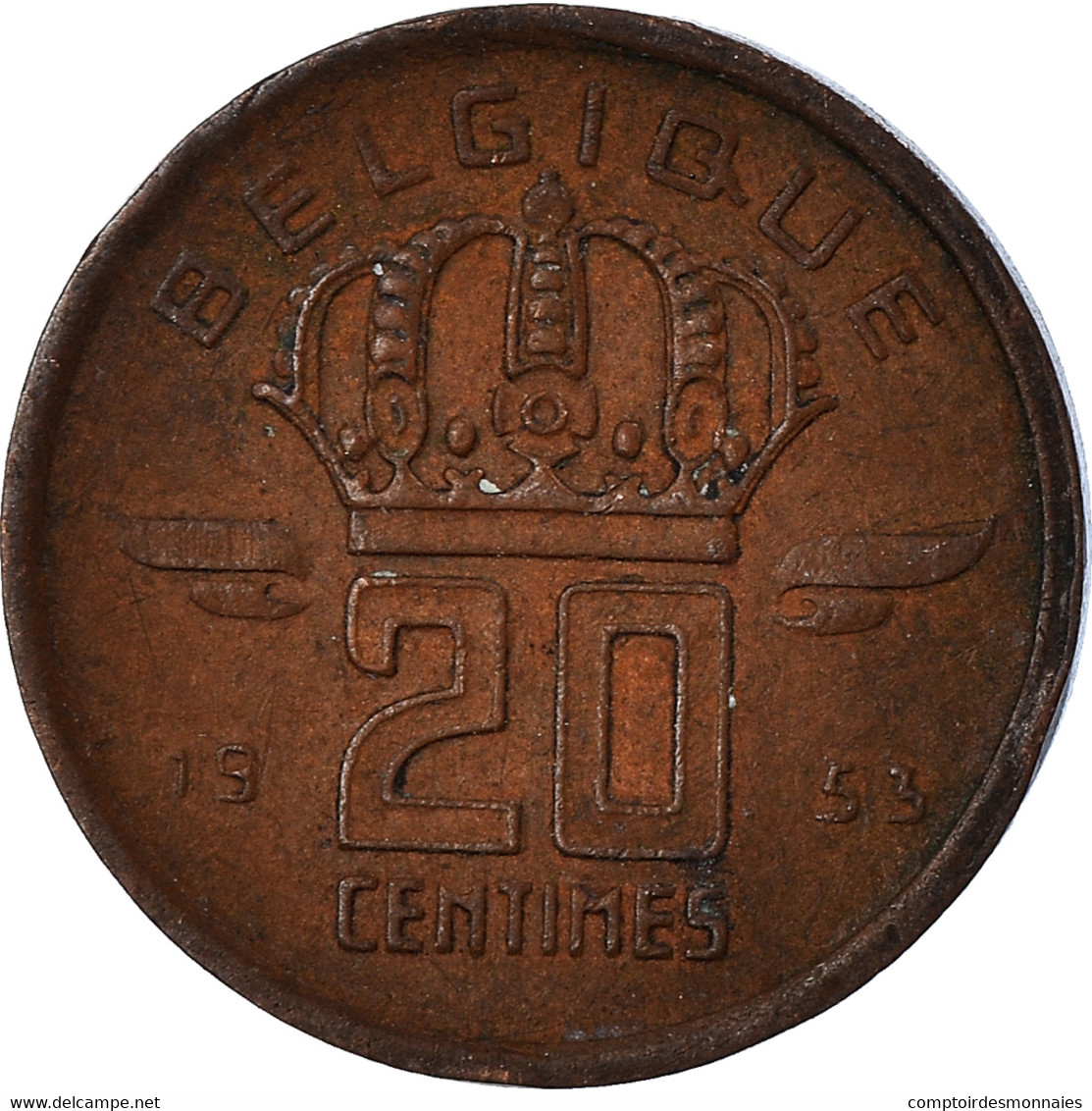 Monnaie, Belgique, 20 Centimes, 1953 - 20 Cent