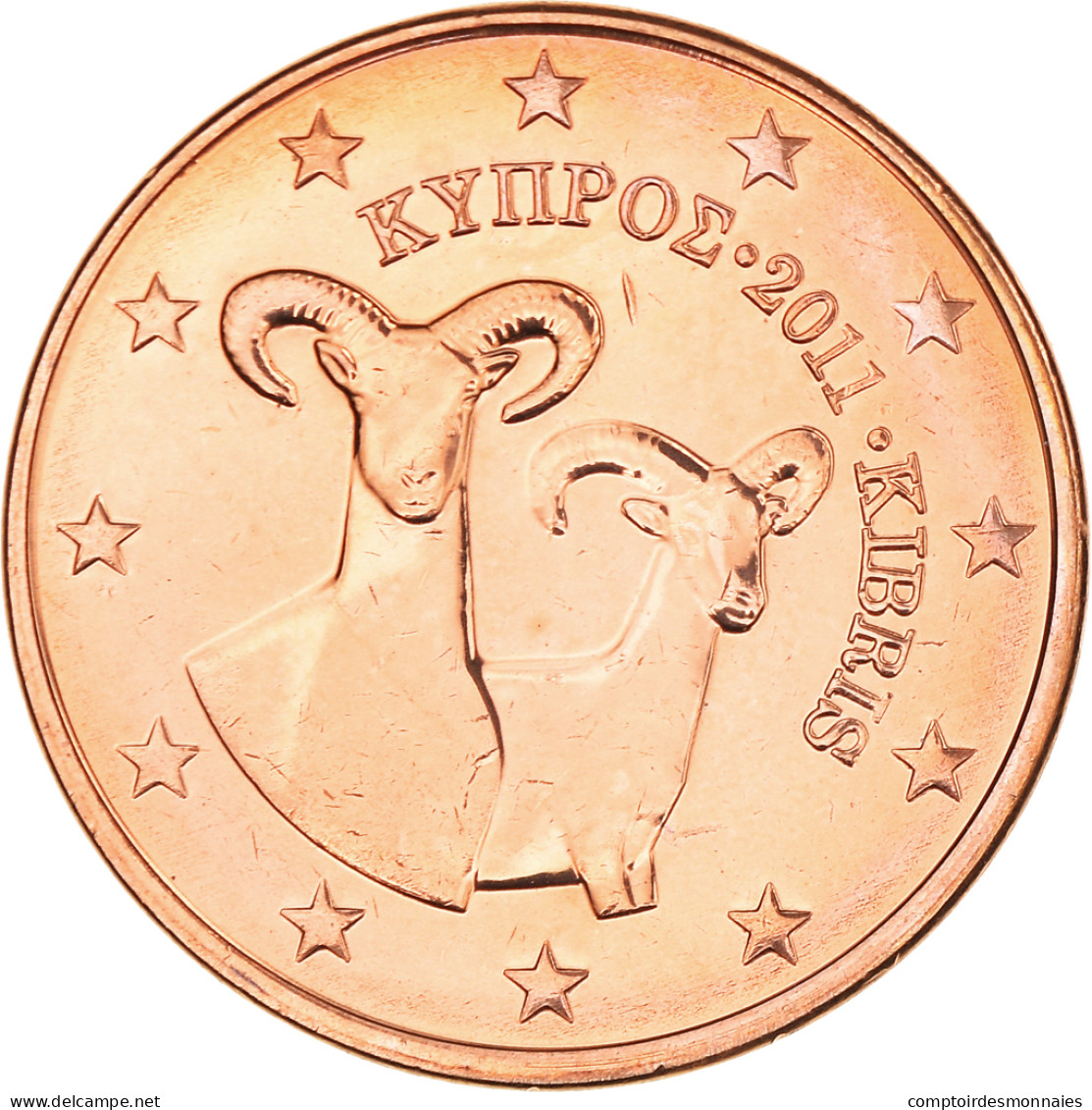 Chypre, 5 Euro Cent, 2011, SPL+, Cuivre Plaqué Acier, KM:80 - Cyprus