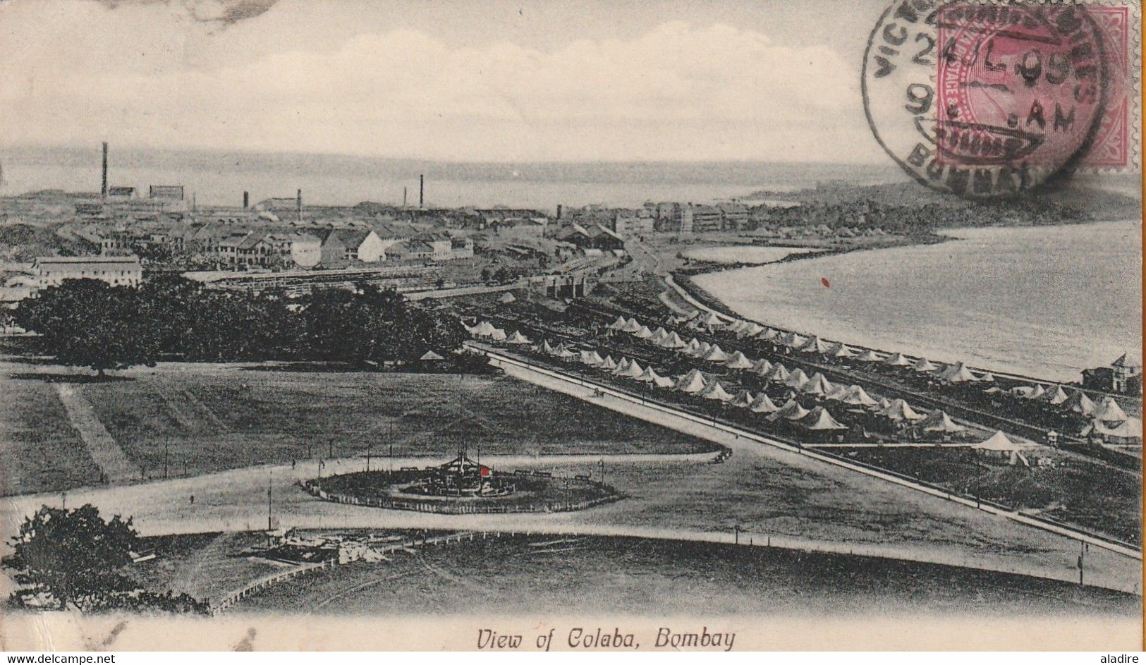 1909 - Carte Postale De Bombay Mumbai, Inde, GB Vers Lyon Vaise, Puis Jausiers, France - 1902-11 King Edward VII