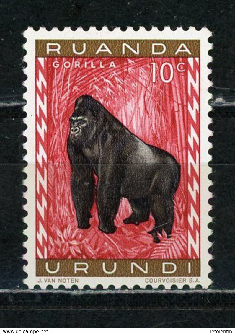 RUANDA-URUNDI : GORILLE -  N° Yvert 205** - Ungebraucht