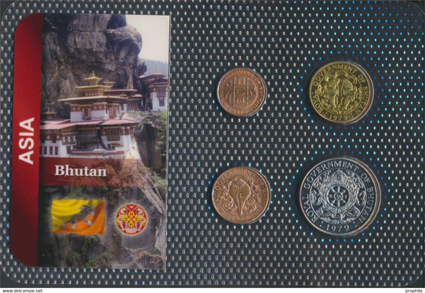 Bhutan 1979 Stgl./unzirkuliert Kursmünzen 1979 5 Chetrums Bis 1 Ngultrum (9764032 - Bhoutan