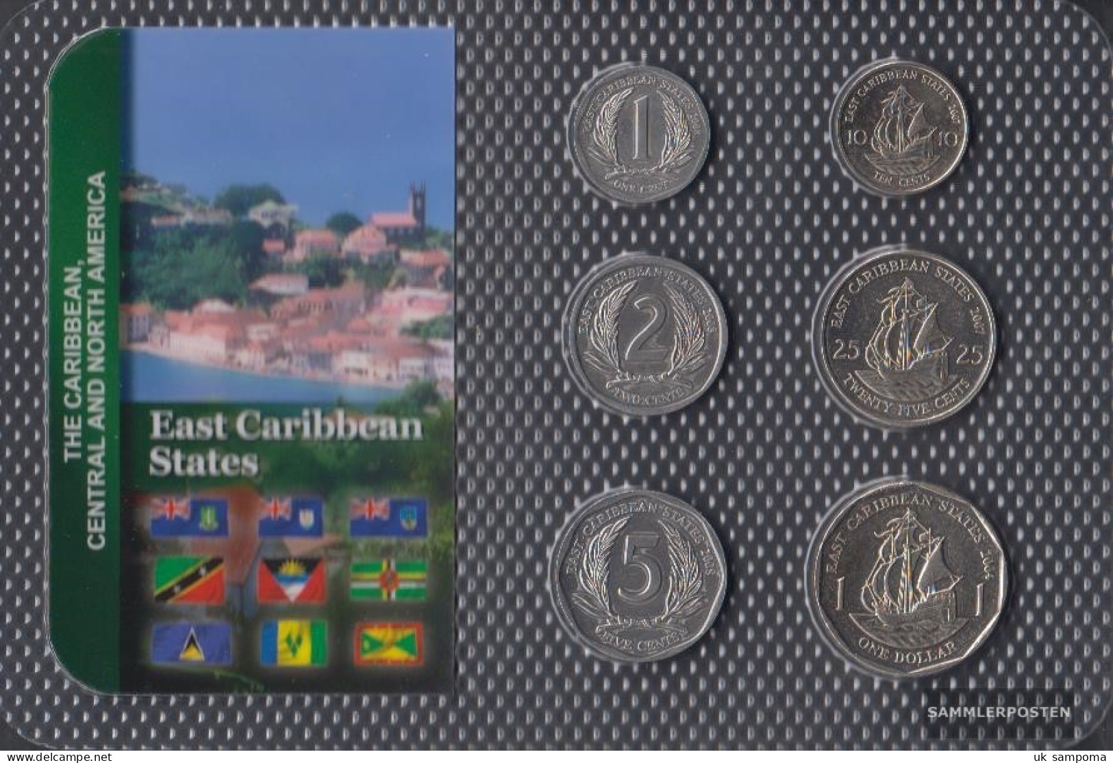 United Caribbean States Stgl./unzirkuliert Kursmünzen Stgl./unzirkuliert From 2002 1 CENT Until 1 US Dollars - Caraibi Orientali (Stati Dei)