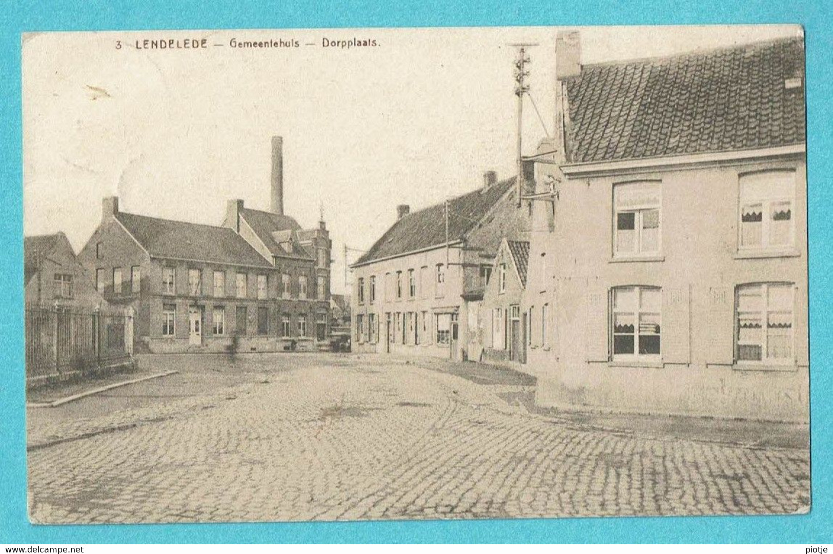 * Lendelede (bij Kortrijk - West Vlaanderen) * (E. Desaix, Nr 3) Gemeentehuis, Dorpplaats, Hotel De Ville, Unique, TOP - Lendelede