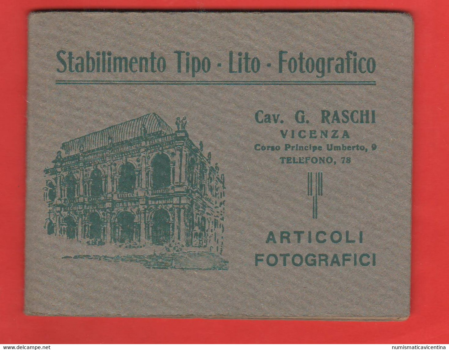 Vicenza Porta Foto Ditta Raschi C.so Umberto Anni 40 Con 6 Foto E Negativi - Projecteurs De Films