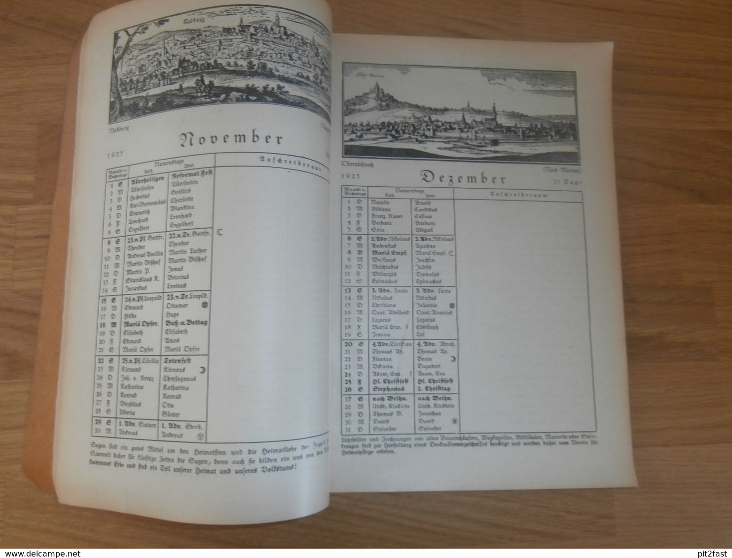 Kalender - Naabgau 1925, Heimatpflege , Weiden , Ahnen , Ahnenforschung , Heimatkalender !!! - Raritäten