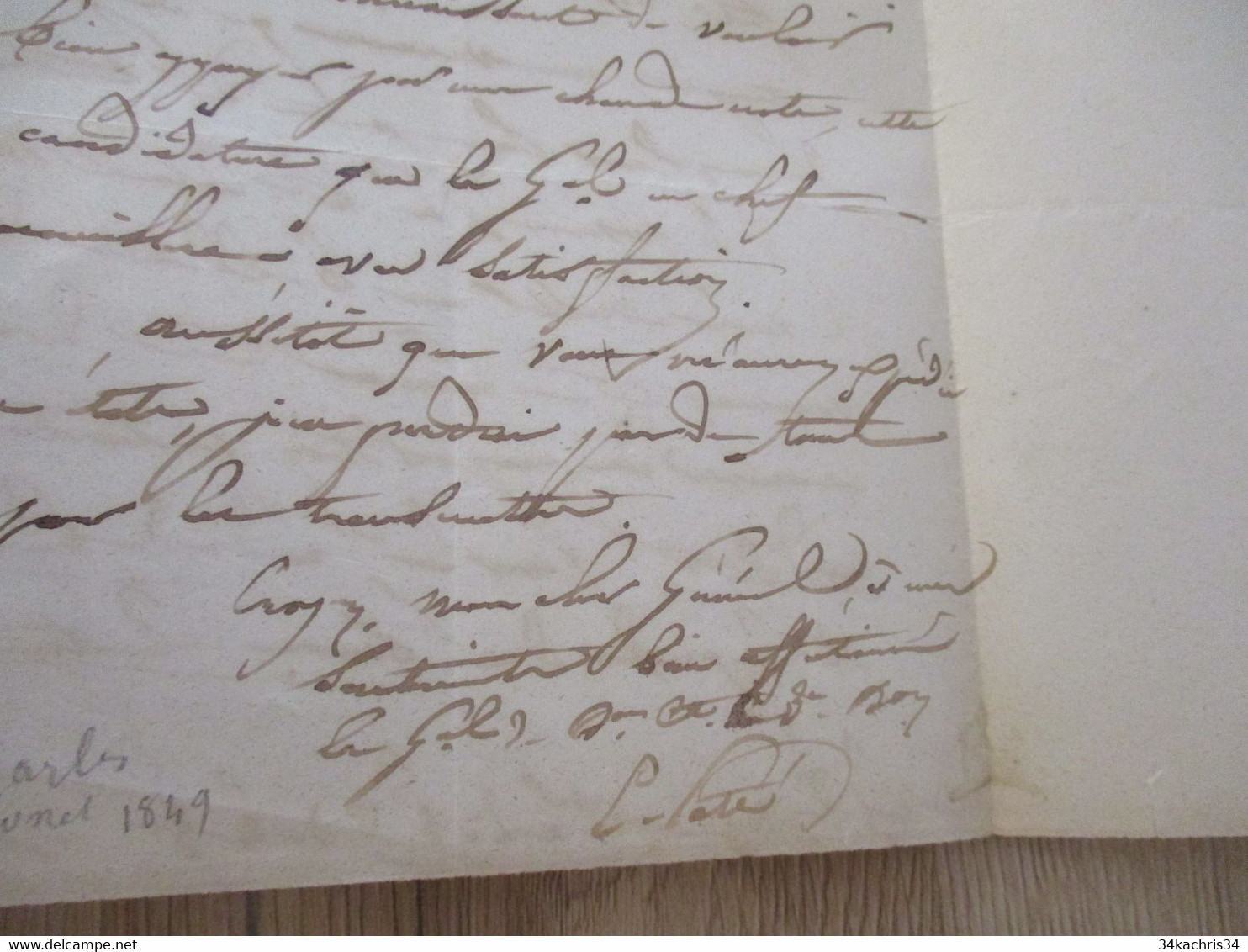 LAS Autographe Signée Colonel Charles1853 Affaires Militaires - Dokumente