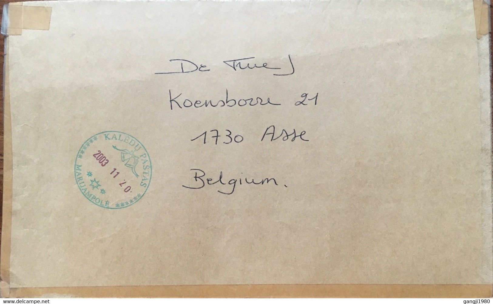 BELGIUM 2003, BIRD,KING ,SOCIAL LIFE ,COUPLE KING WITH TAB PRIOR,4 STAMPS USED AIRMAIL COVER TO LITHUANIA ,DILBEEK CITY - Lettres & Documents