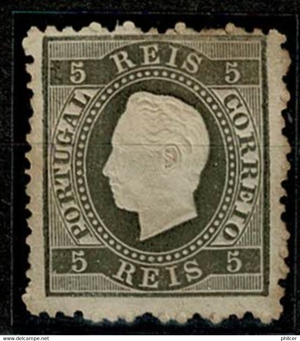 Portugal, 1870/6, # 36d Dent. 12 3/4, Tipo V, MNG - Unused Stamps