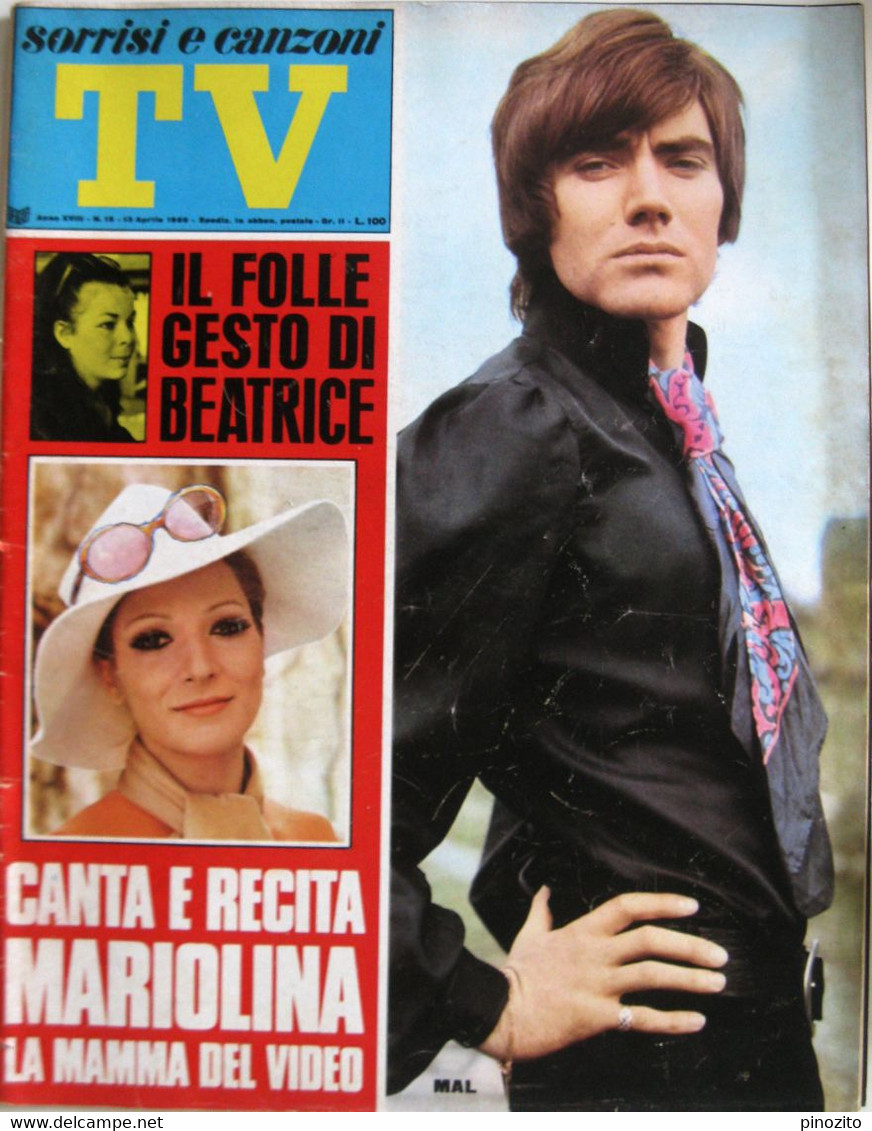 SORRISI E CANZONI TV 15 1969 Mal Mariolina Cannuli Robert Ryan Luciana Paluzzi Paolo Mengoli Alberto Lupo Eddy Merckx - Television