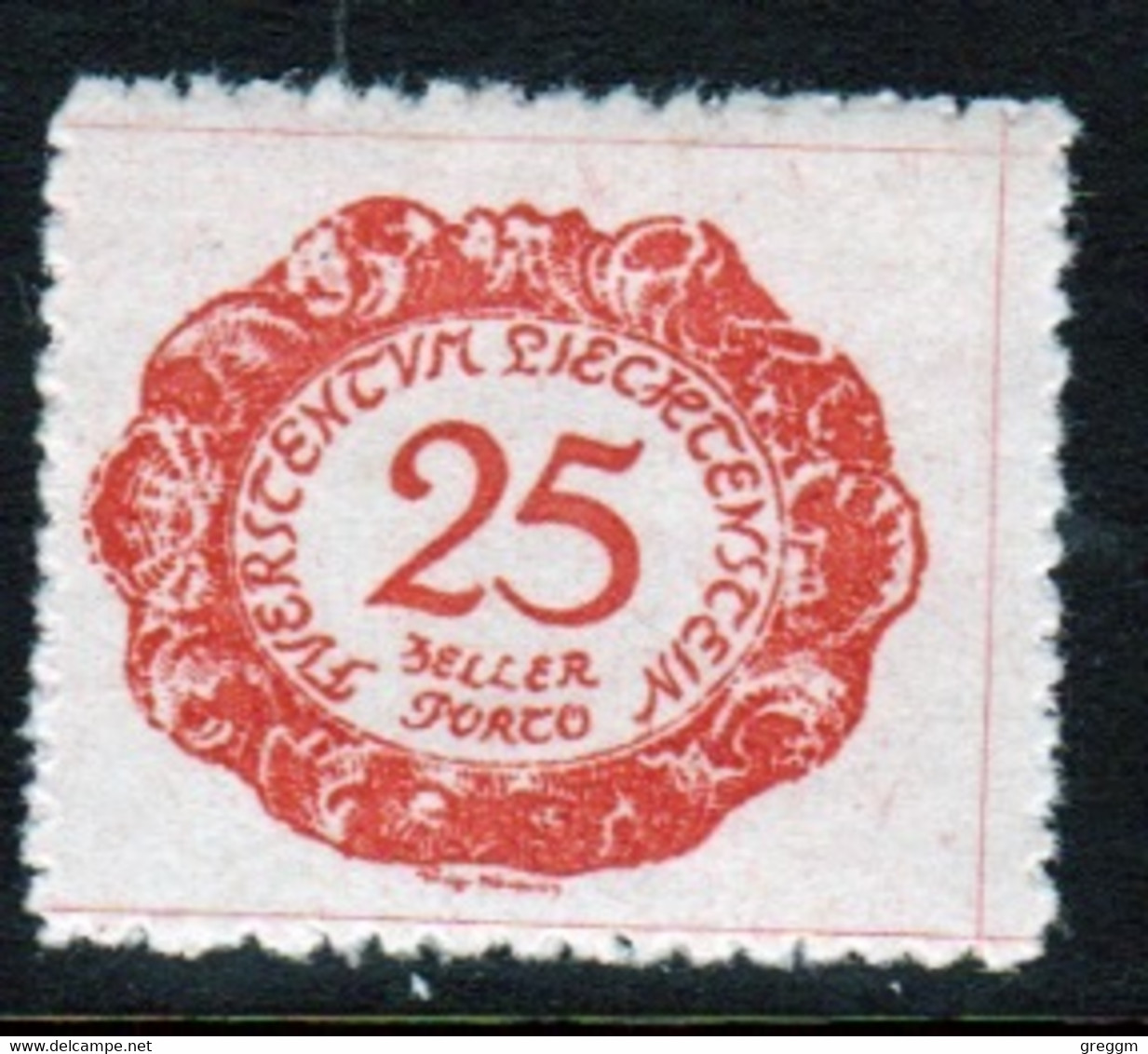 Liechtenstein 1920 Single 25h  Postage Due Stamp In Unmounted Mint Condition. - Portomarken