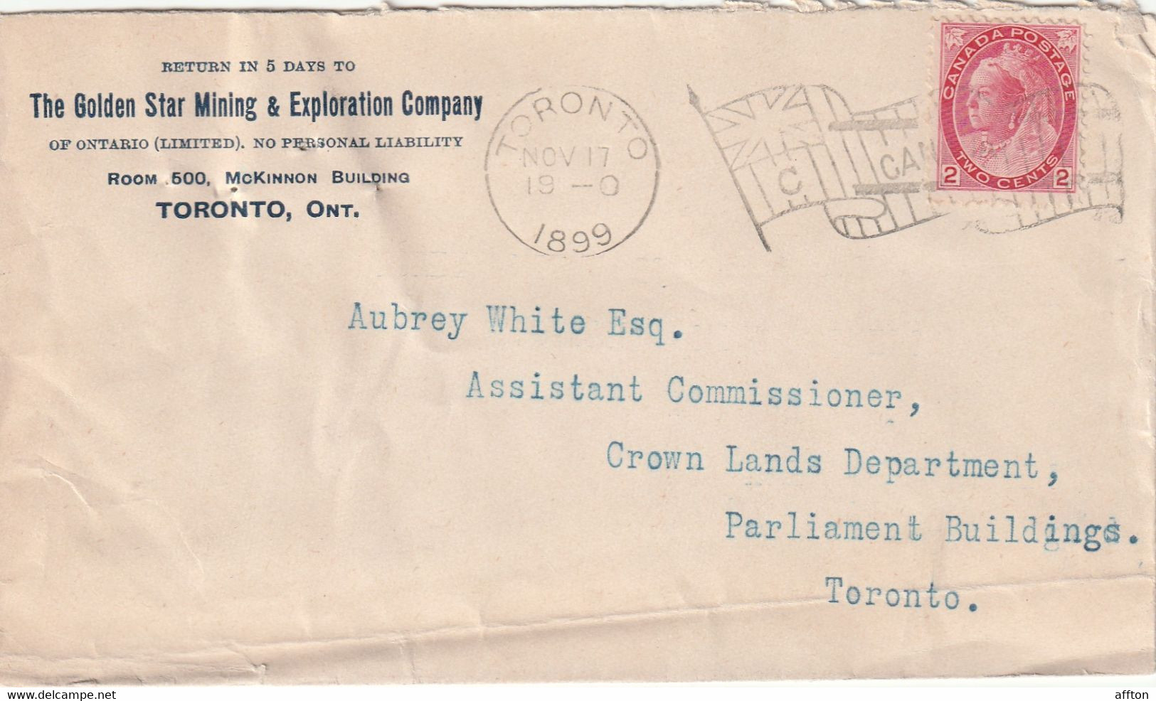 Canada Old Cover Mailed - Briefe U. Dokumente