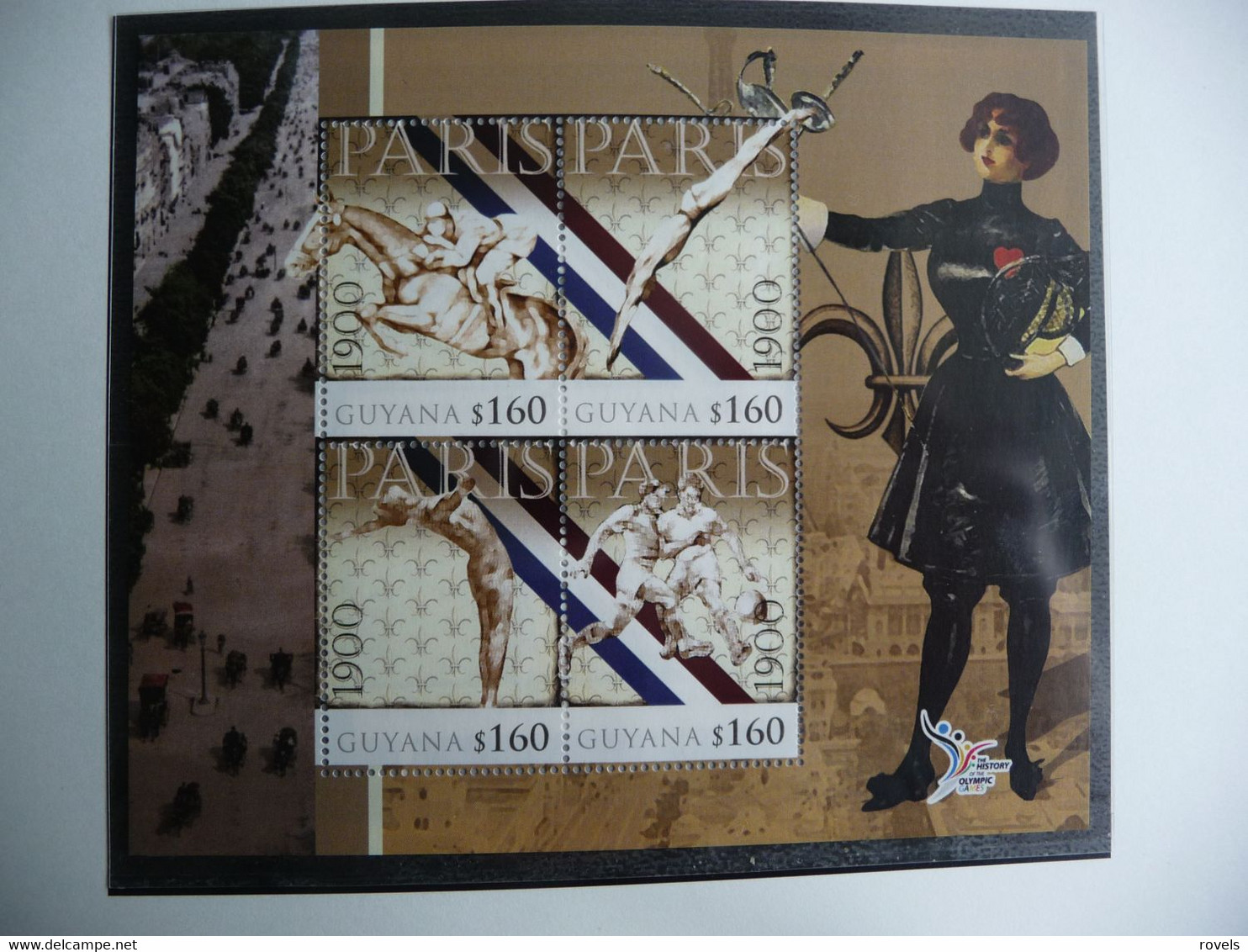 (BOEK) OLYMPIC GAMES 1900 PARIJS GOLDSTAMP, SET ,FDC,BLOC MNH SEE SCANS. - Sommer 1900: Paris