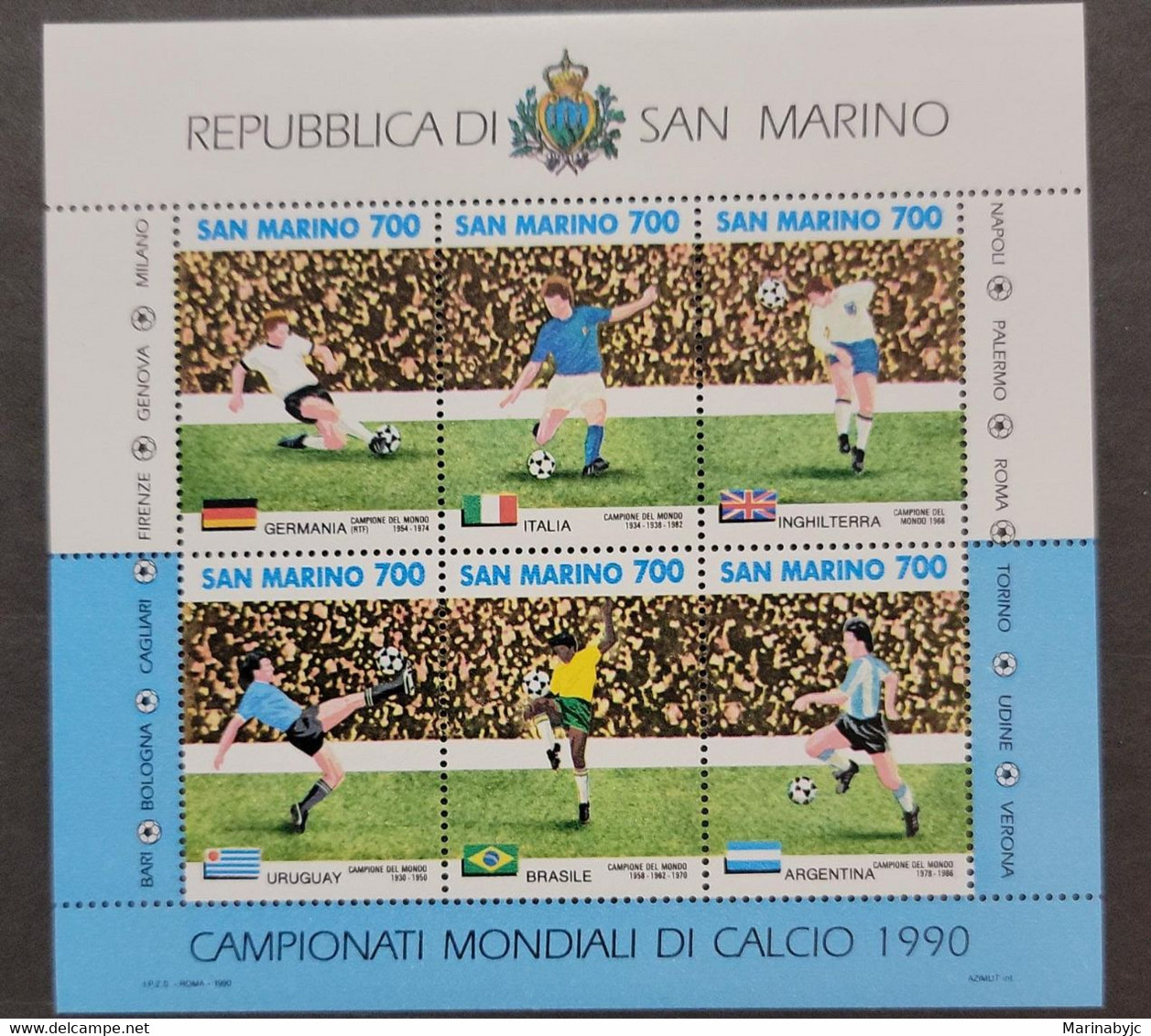 SO) 1990, SAN MARINO, SOCCER WORLD CUP, SPORTS - Other & Unclassified