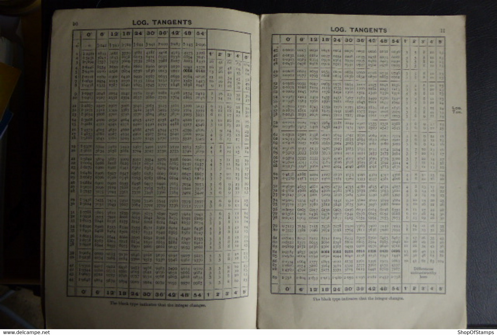 BOOK: FOUR FIGURE TABLES, HMS VERNON STAMP - Other & Unclassified
