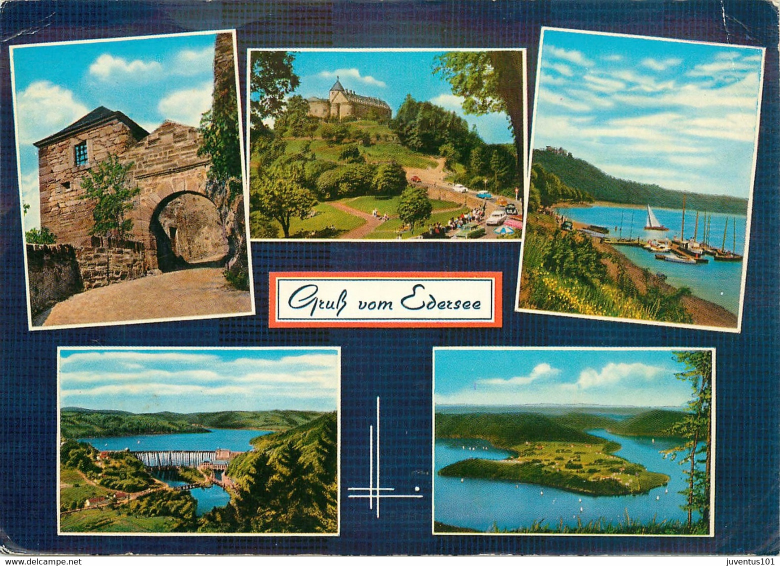 CPSM Gruss Vom Edersee-Multivues-Timbre     L1536 - Edersee (Waldeck)