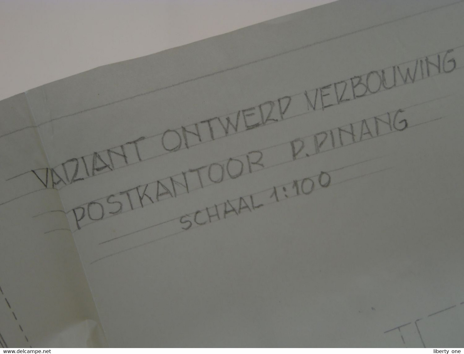 P. PINANG > Indonesia > POSTKANTOOR ( Schaal 1A100 ) ( Zie ( Twee ) SCANS > 1 Pagina ) 39 X 84 Cm. ! - Monde