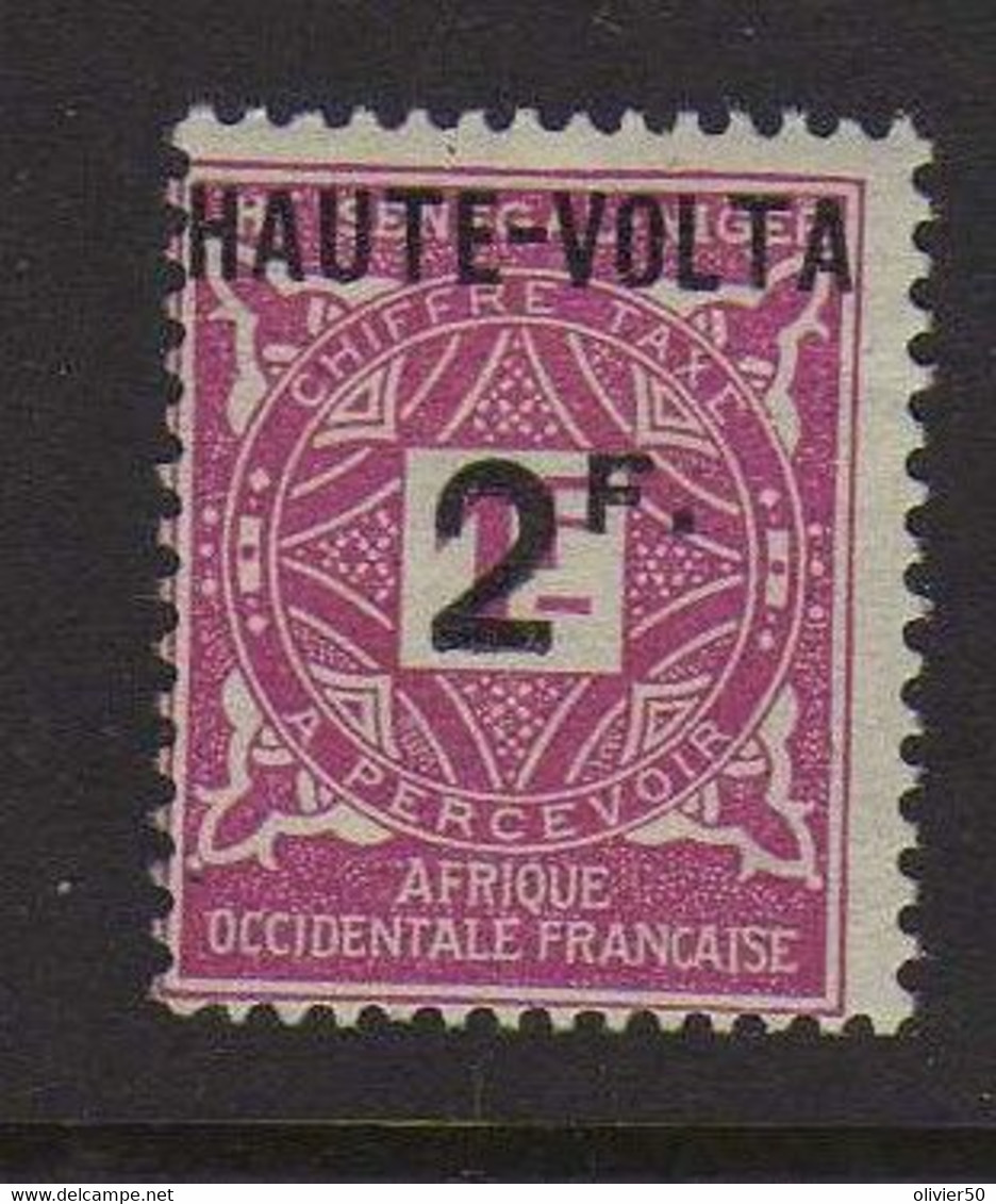 Haute-Volta (1927) - Timbre-Taxe 2 F. Neuf* - MH - Strafport