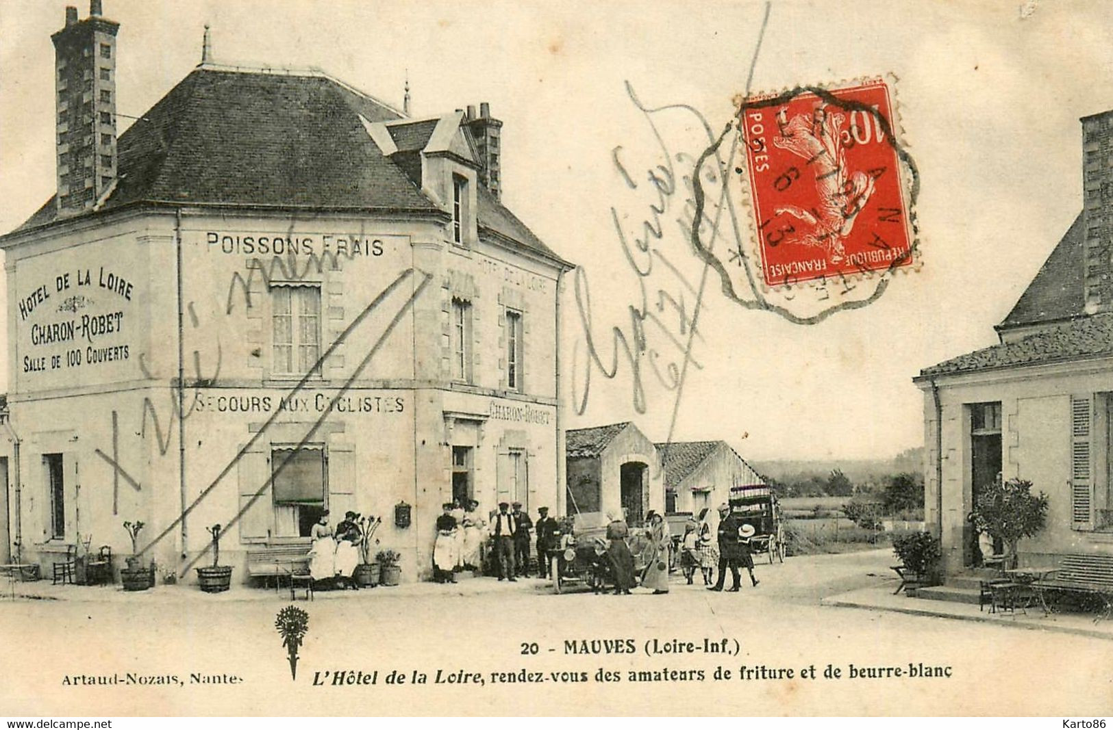 Mauves Sur Loire * L'Hôtel De La Loire CHARON ROBET Secours Cyclistes , Rendez Vous Des Amateurs Beurre Blanc - Mauves-sur-Loire