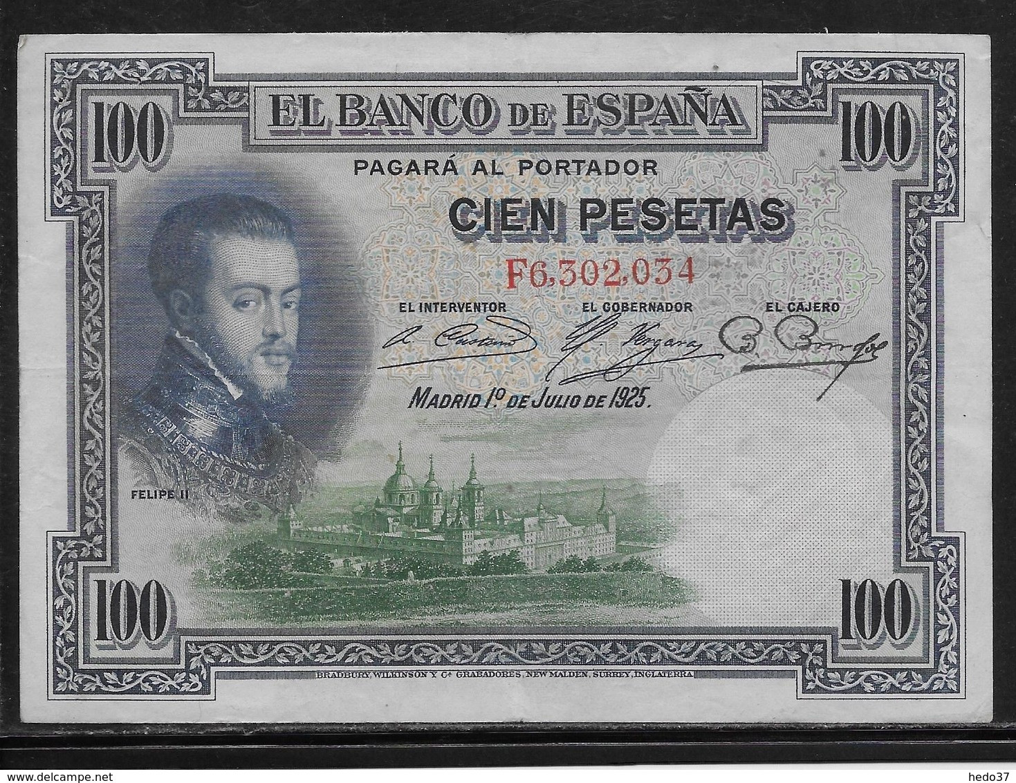 Espagne - 100 Pesetas - 1925 - Pick N°69 - TTB - 100 Pesetas