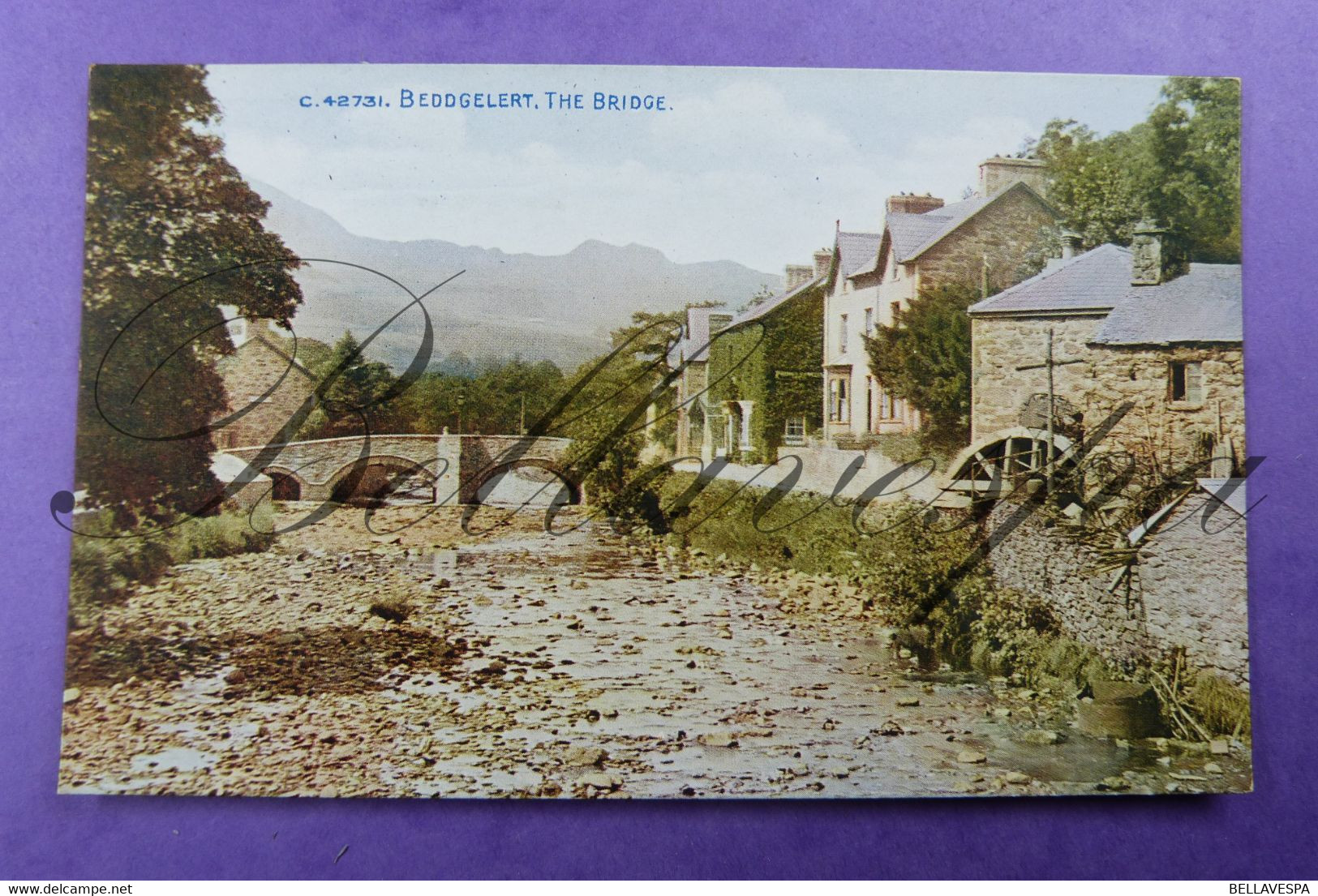 Beddgelert The Bridge  Celesque Series (1918) The Photochrom Co C. 42731 - Caernarvonshire