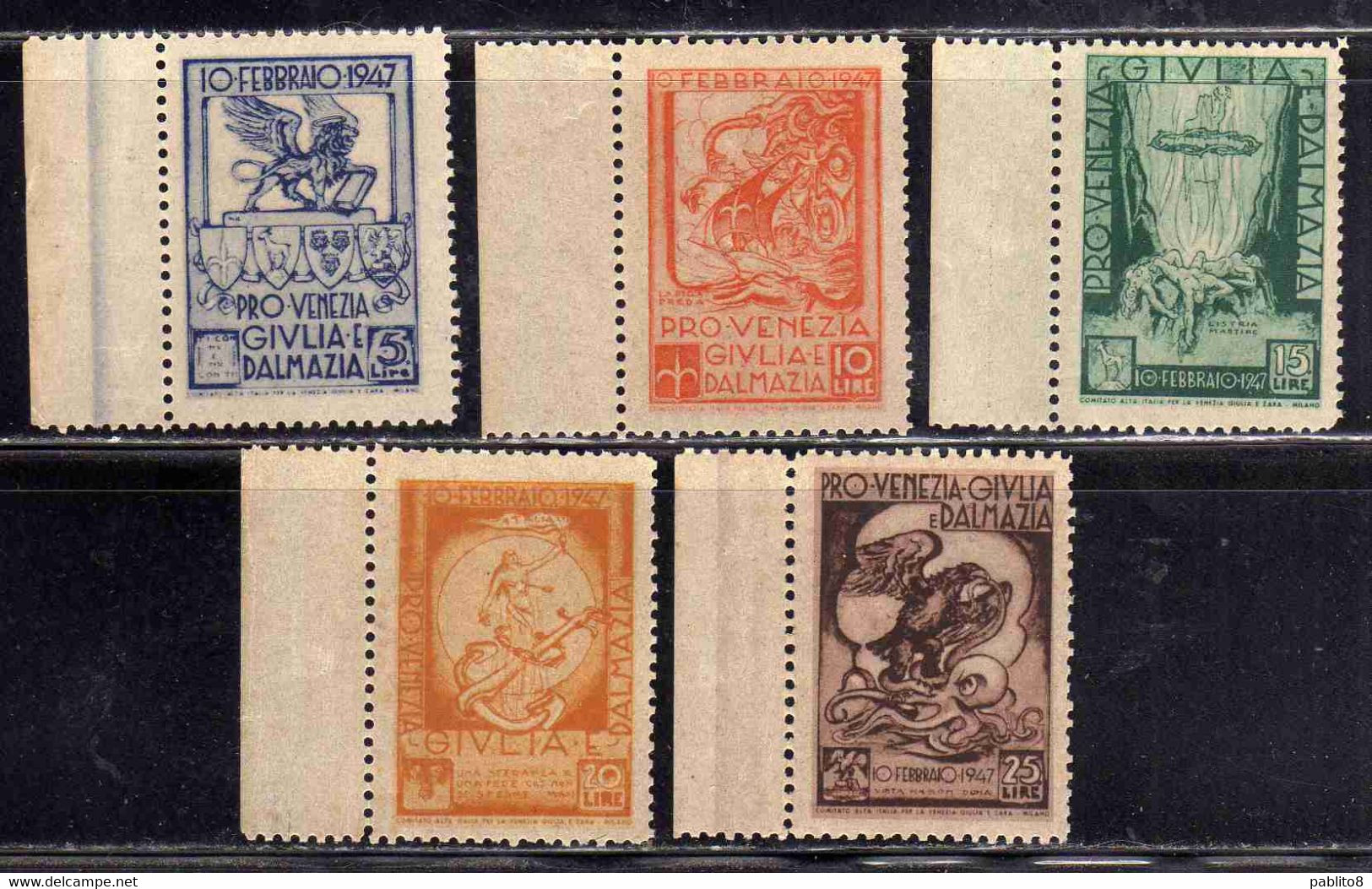 PRO VENEZIA GIULIA E DALMAZIA 1947 SERIE DI MARCHE DA BOLLO REVENUE SET MNH - Steuermarken