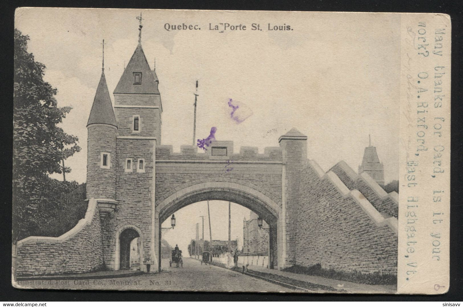 Canada - Quebec - La Porte St - Louis 1905 - Québec – Les Portes