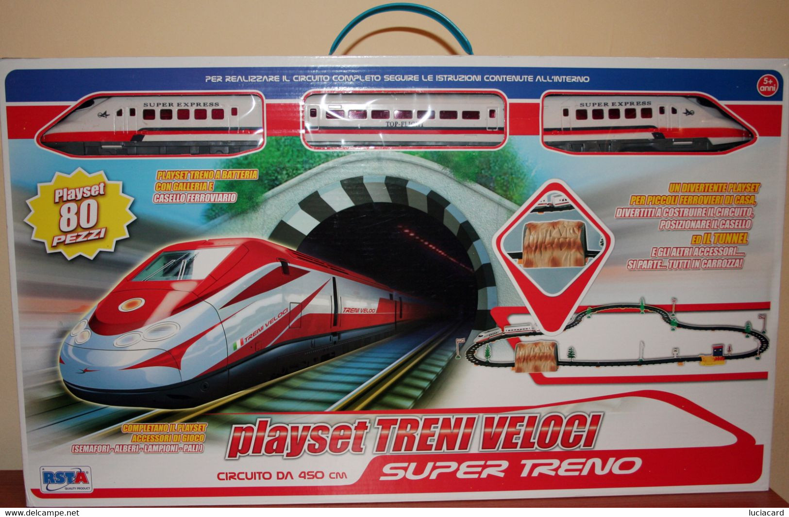 PLAYSET TRENI VELOCI SUPER TRENO CIRCUITO DA 450 METRI PLAYSET DA 80 PEZZI - R/C Scale Models