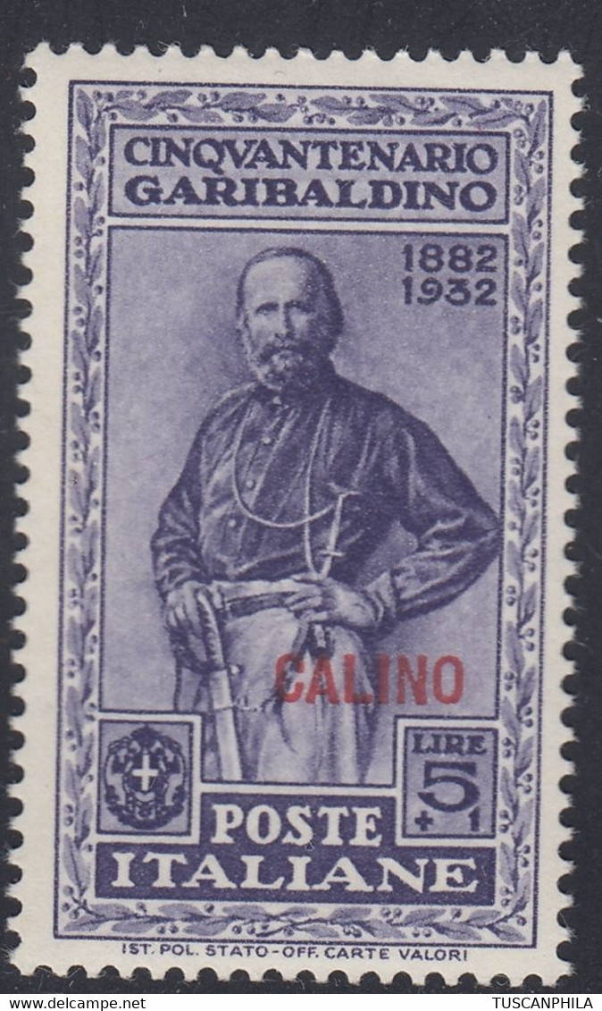 1932 1 Valore Sass. 26 MNH** Cv 70 - Ägäis (Calino)