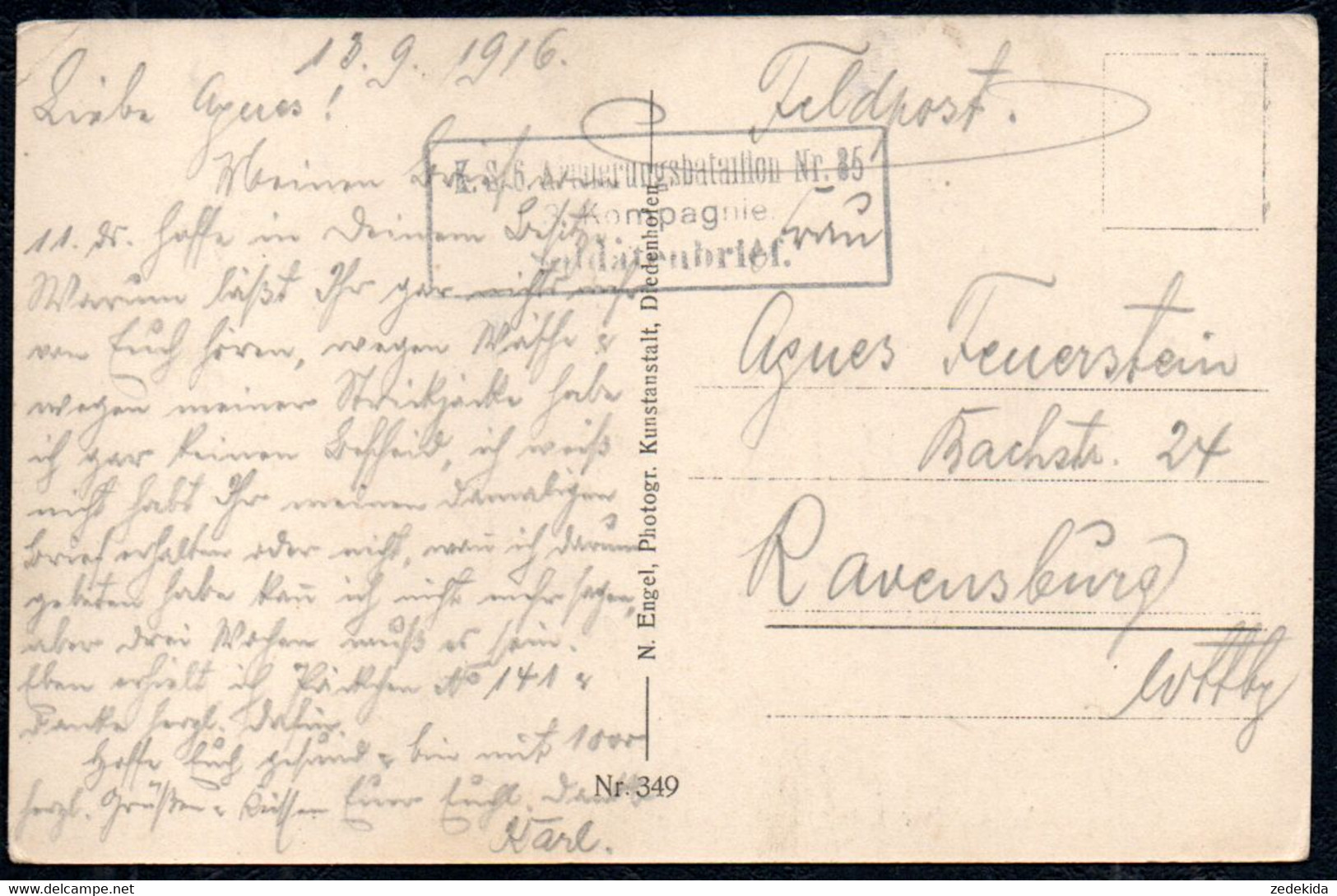 A5446 - Moislains Bei Péronne - Kriegsschauplatz 1. WK WW Feldpost - Verlag N. Engel Diedenhofen - Moislains